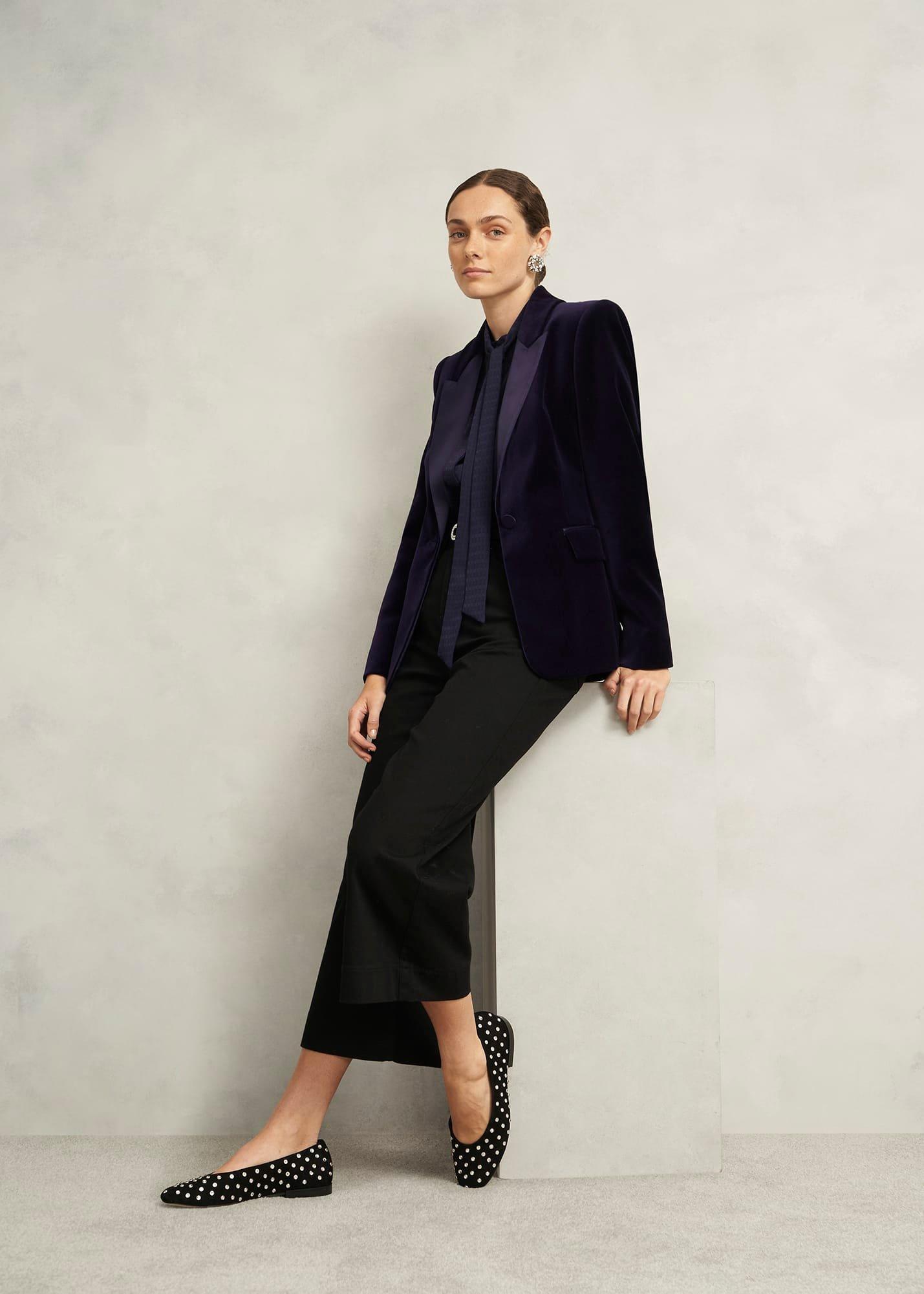 Gayle Jewelled Flats, Black, hi-res