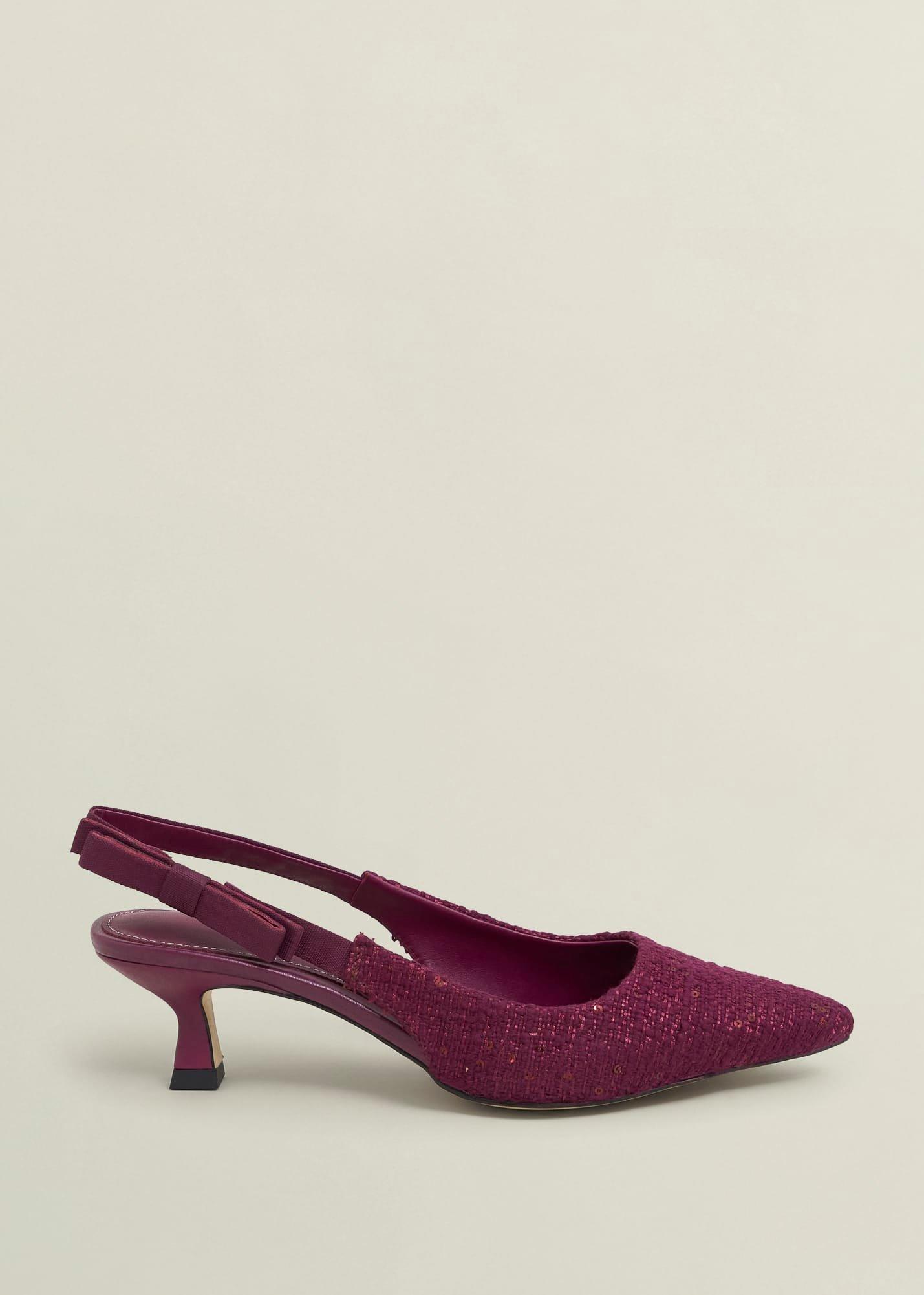 Safia Tweed Slingbacks