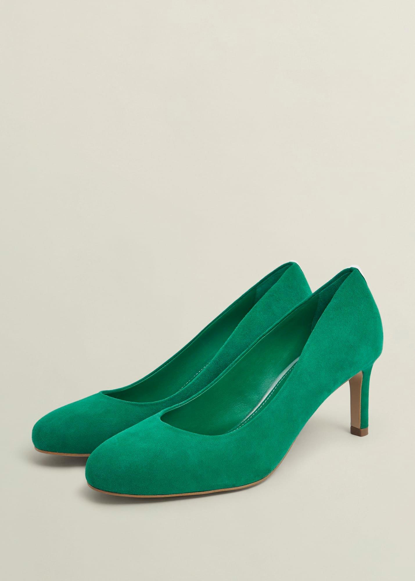 Lizzie Suede Courts, Amethyst Green, hi-res