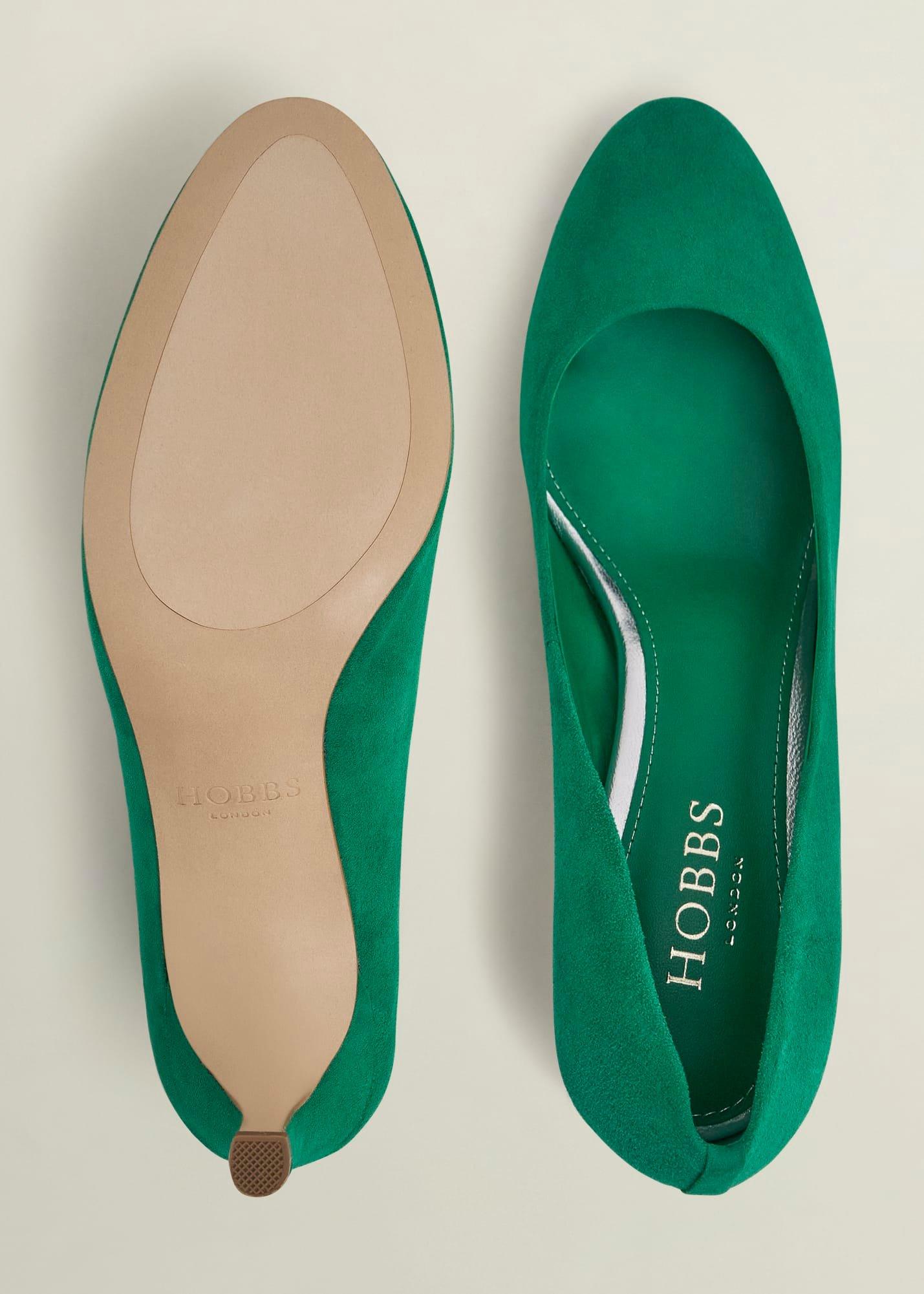 Lizzie Suede Courts, Amethyst Green, hi-res