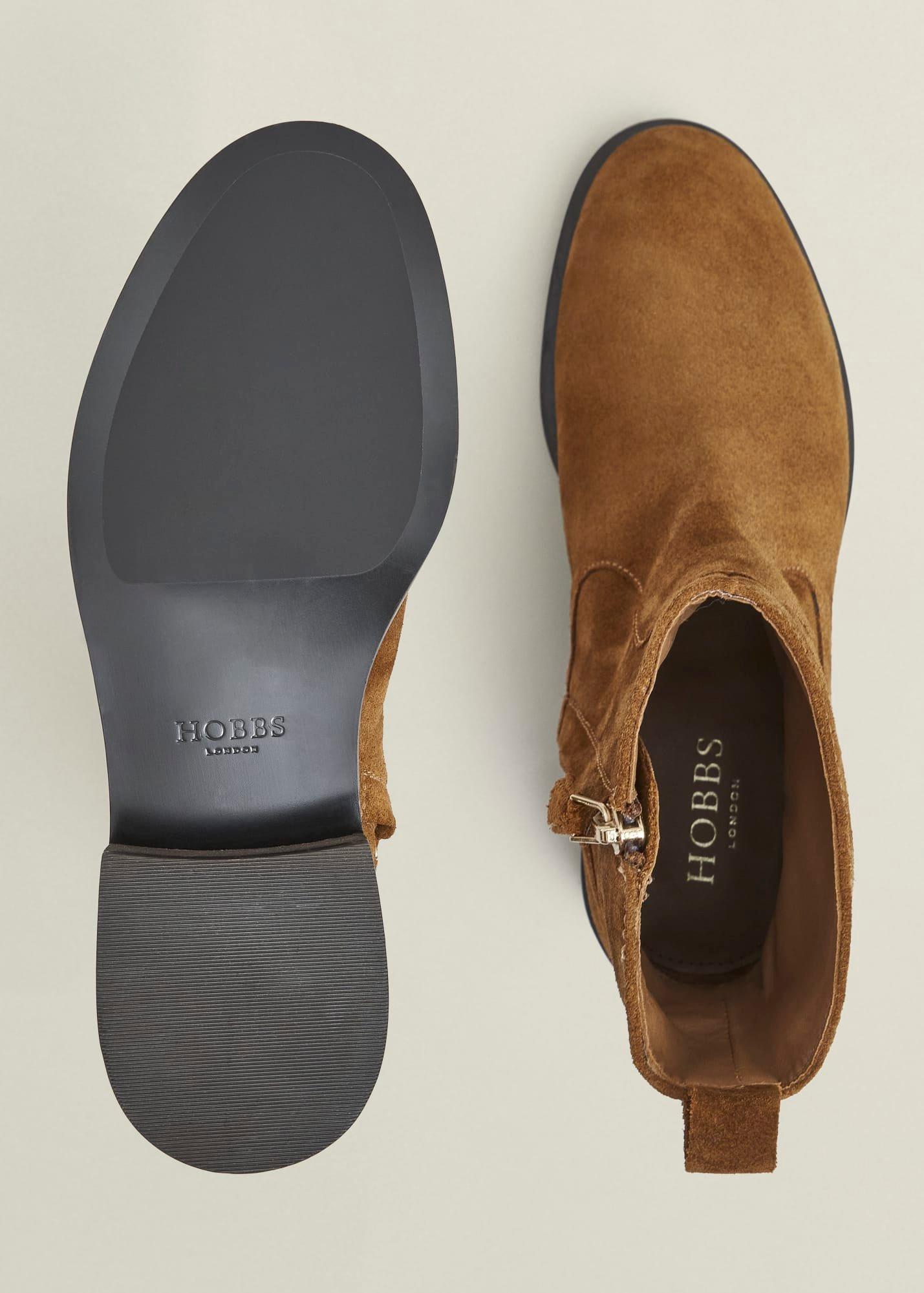 Georgie Suede Ankle Boots, Tan, hi-res