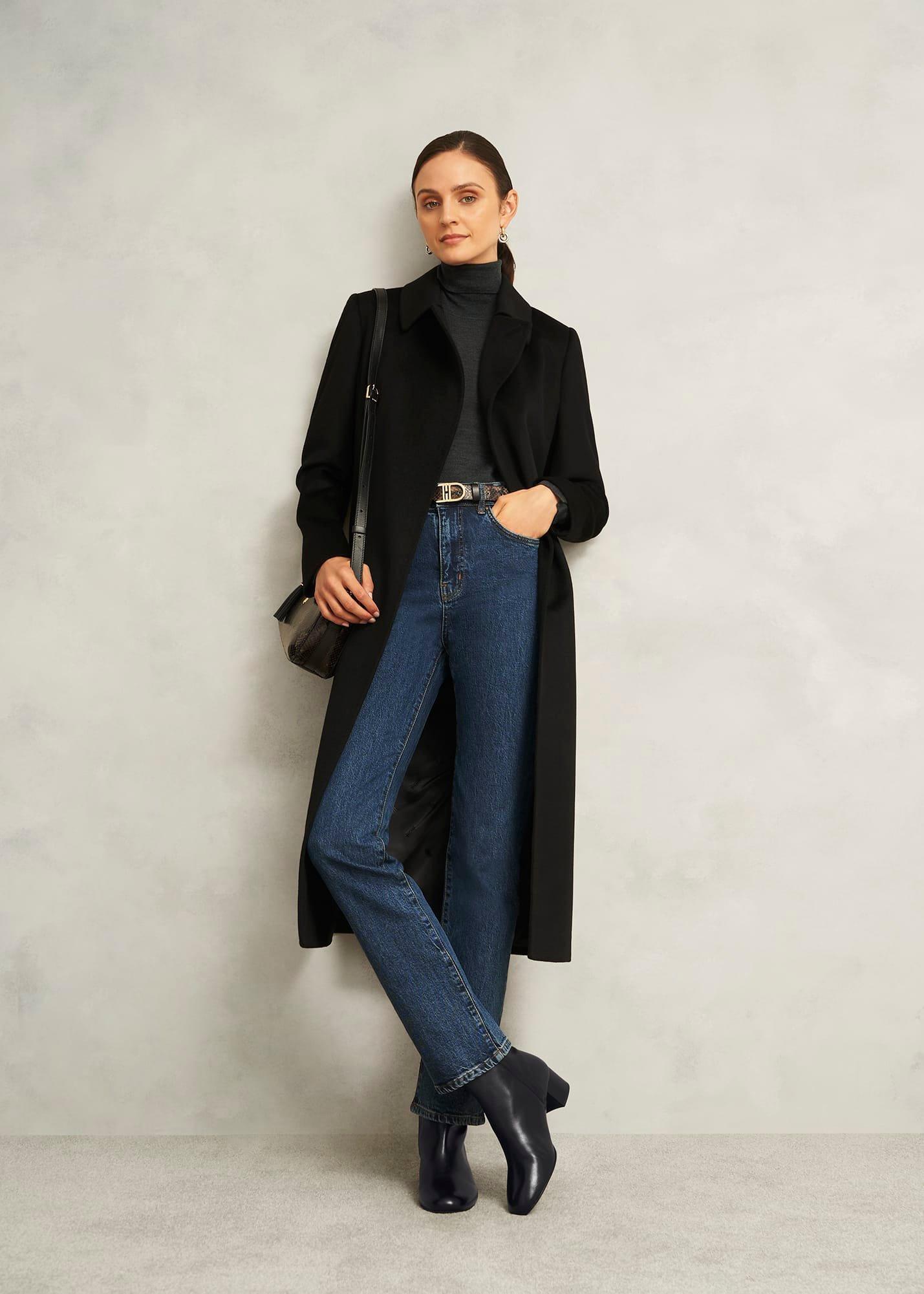 Evelyn Leather Ankle Boots, Black, hi-res