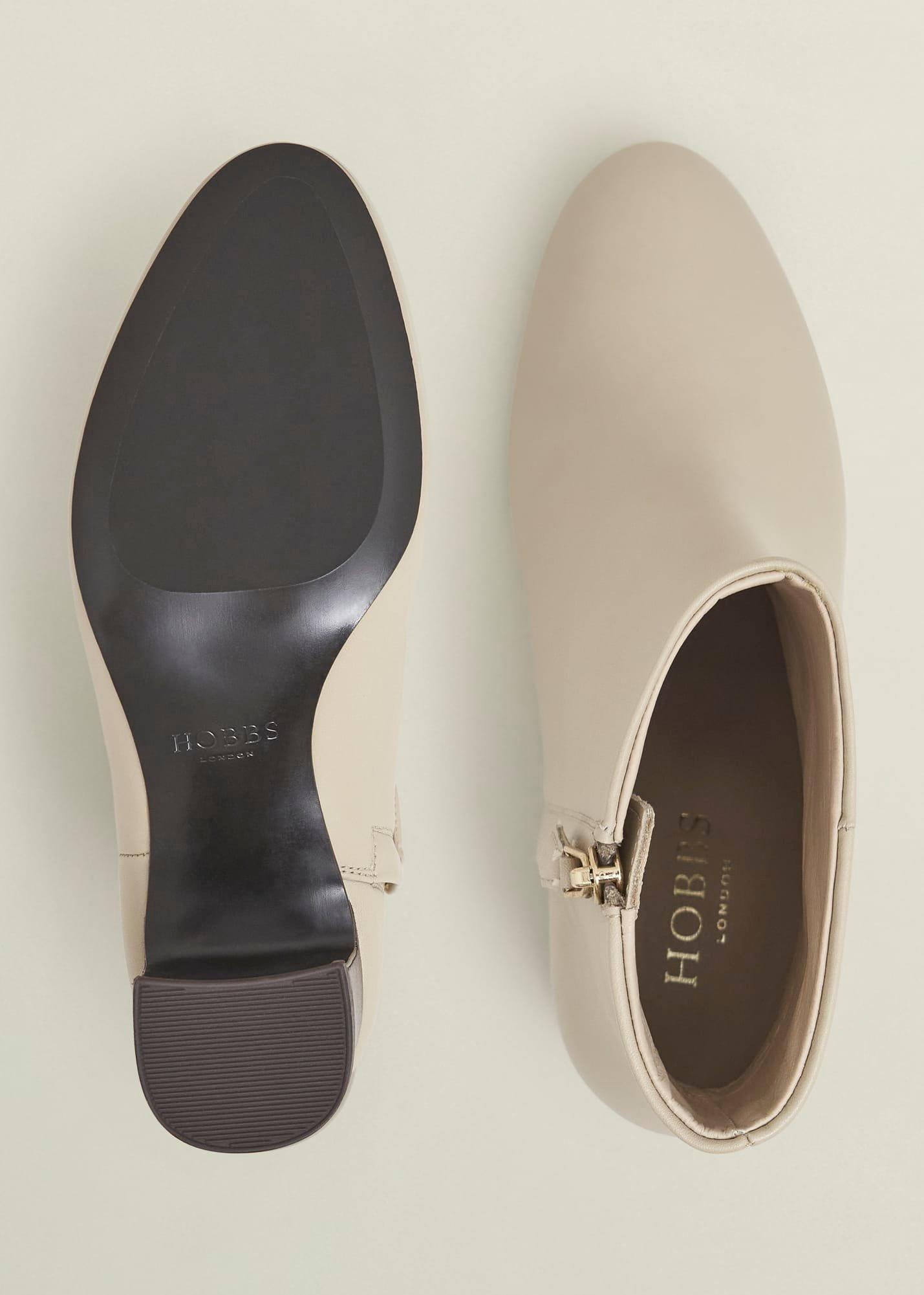 Rochelle Leather Ankle Boots, Light Beige, hi-res