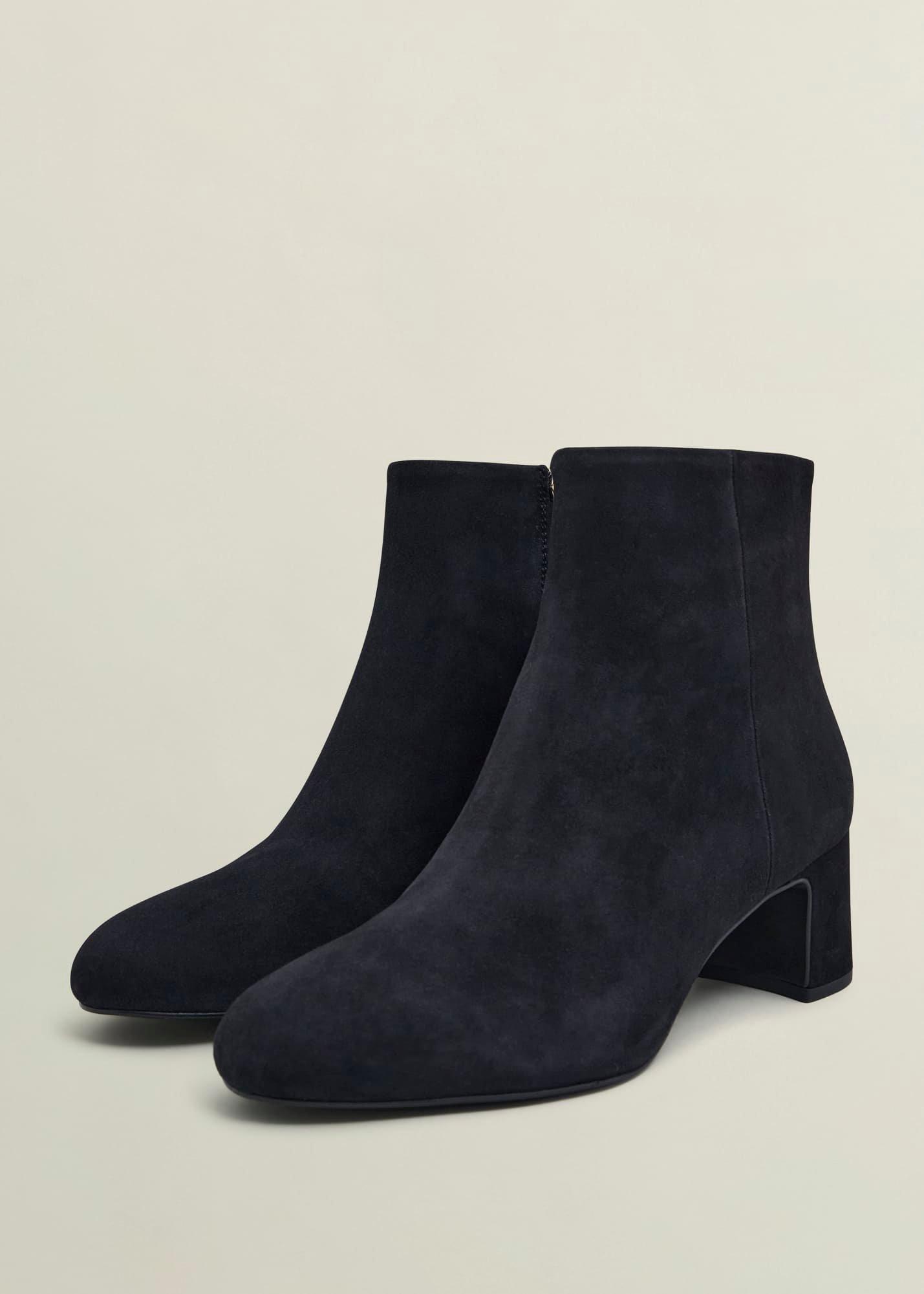 Rochelle Suede Ankle Boots, Black, hi-res