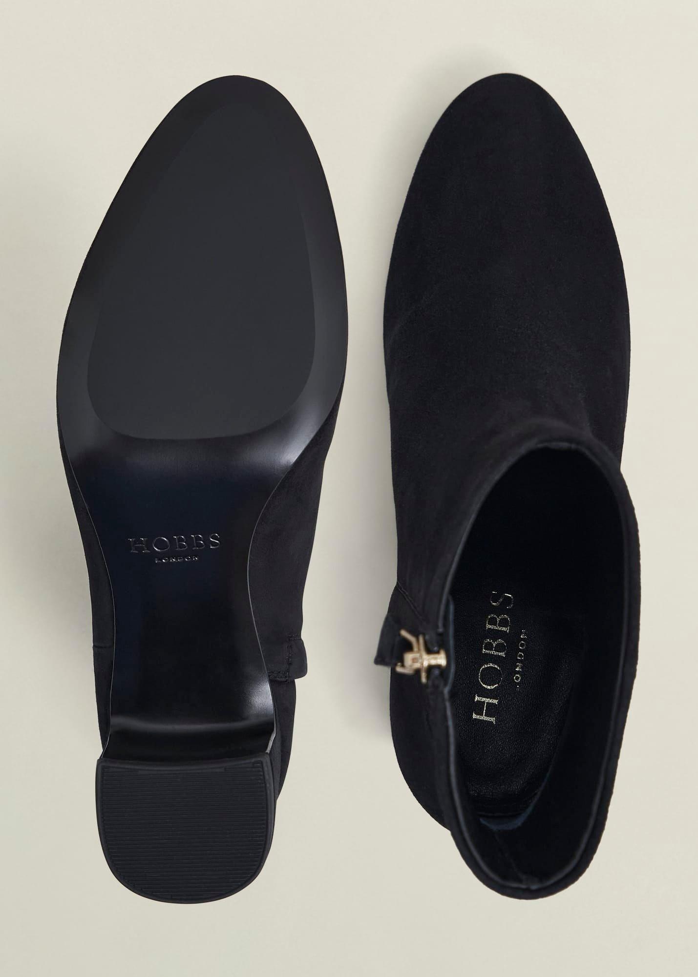 Rochelle Suede Ankle Boots, Black, hi-res