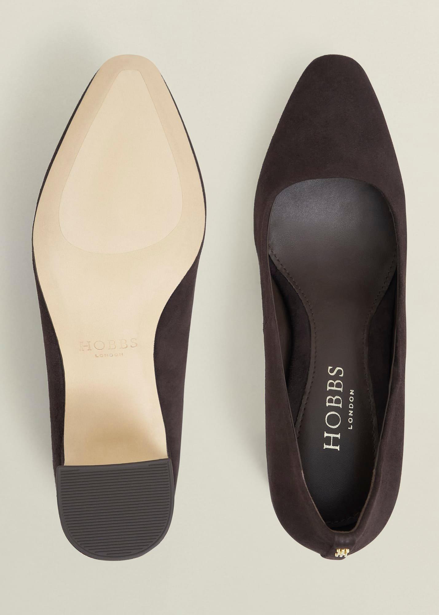 Lily Suede Courts, Chocolate Brown, hi-res