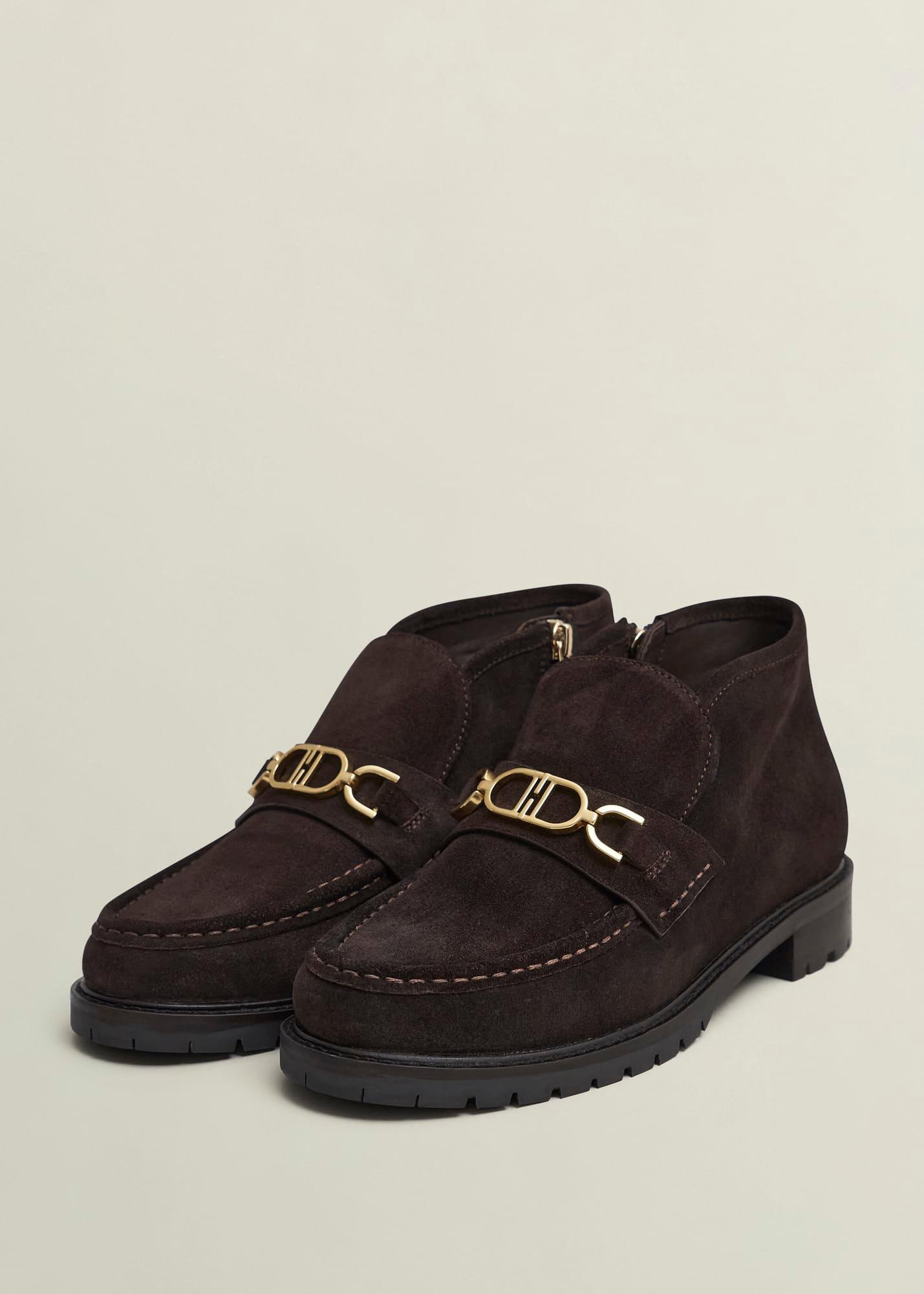 Astrid Suede Ankle Boots, Chocolate Brown, hi-res