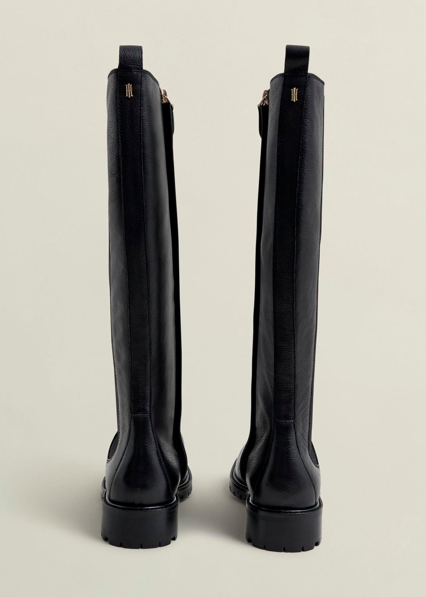 Perrie Knee Boots, Black, hi-res