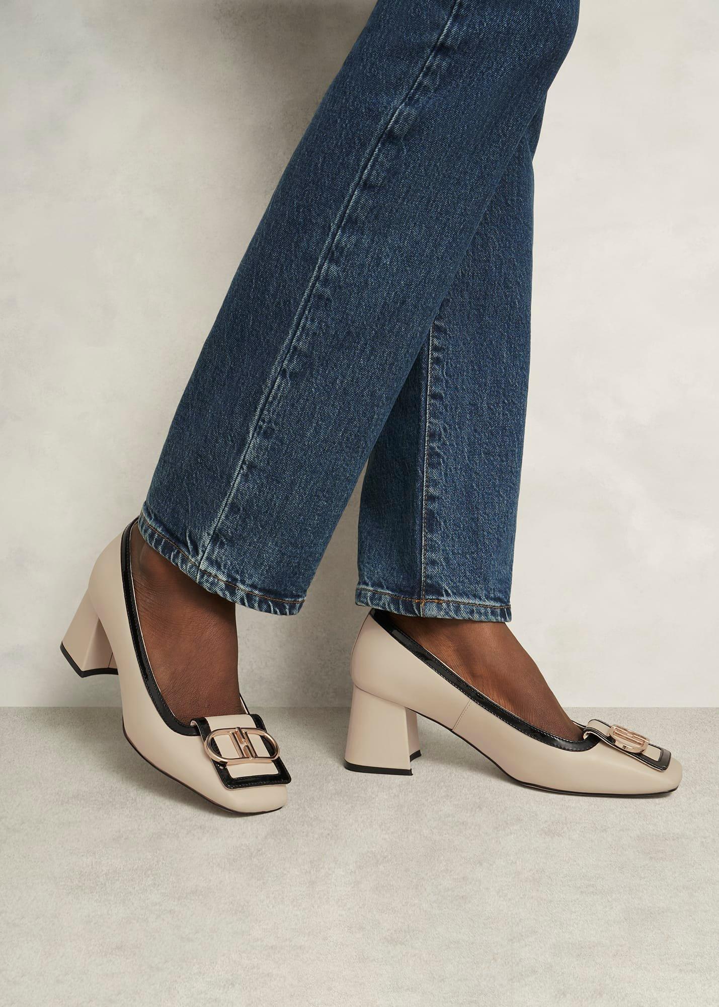 Lexia Leather Courts, Beige Black, hi-res