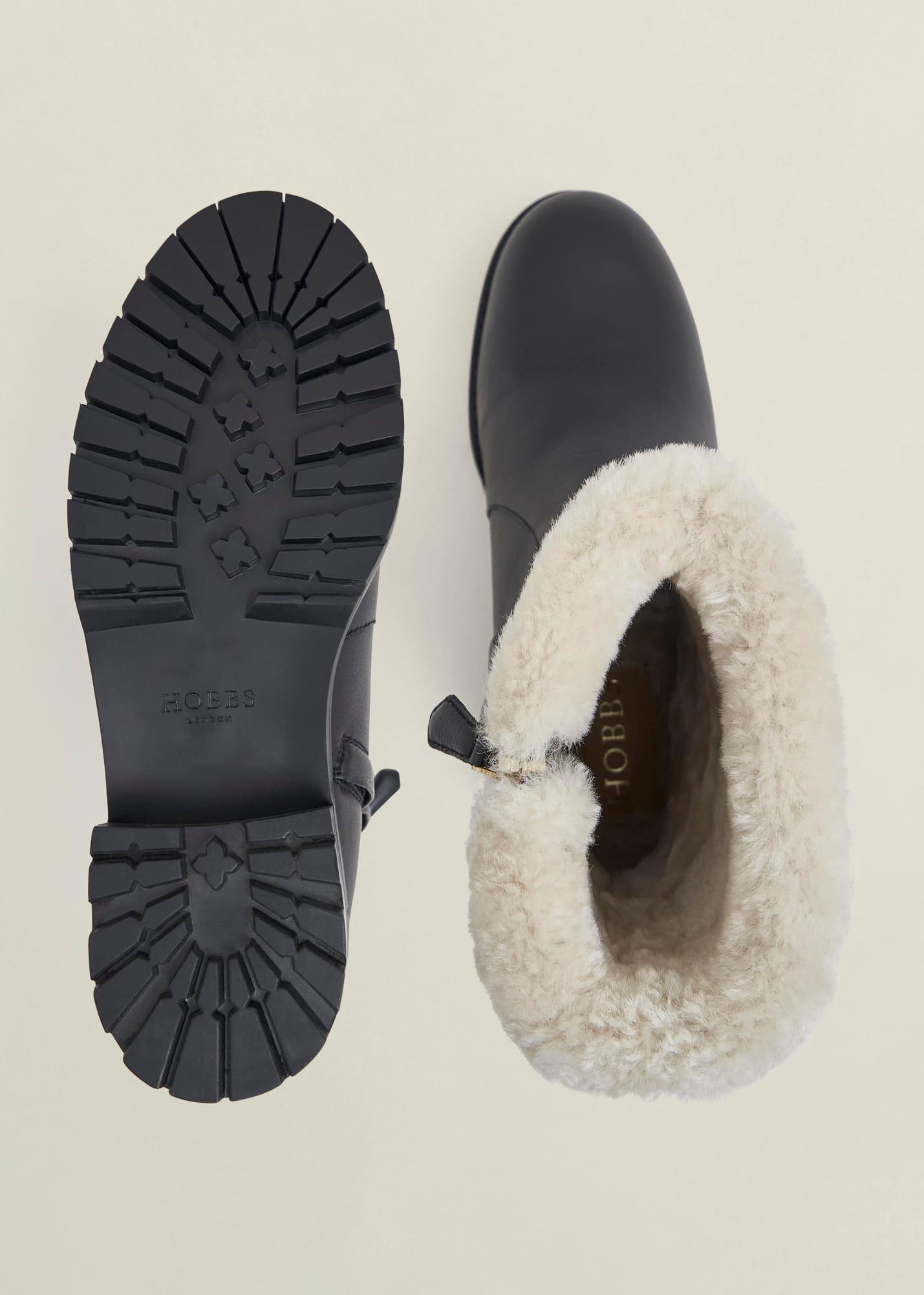 Josie Shearling Lined Boots, Black, hi-res