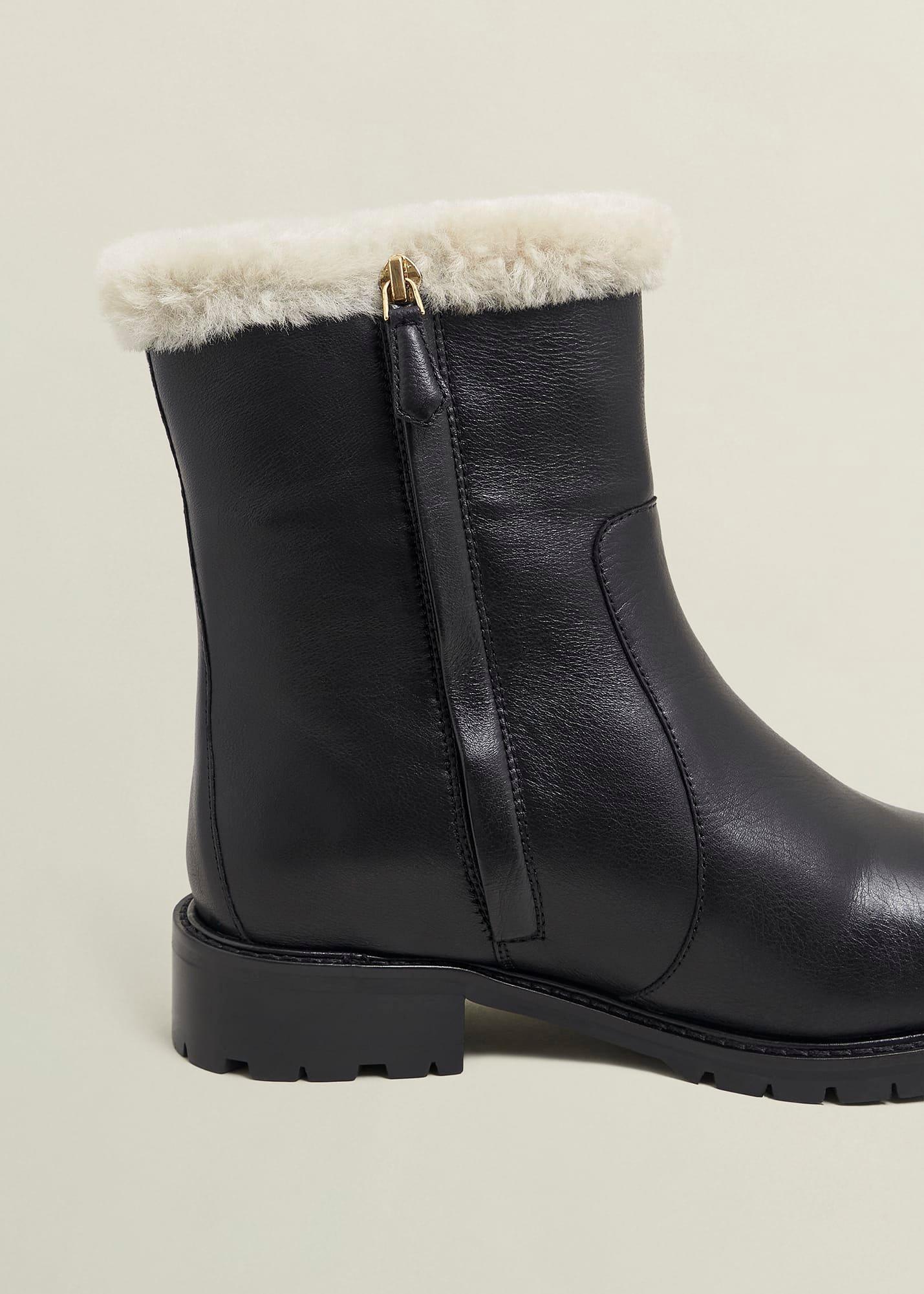 Josie Shearling Lined Boots, Black, hi-res
