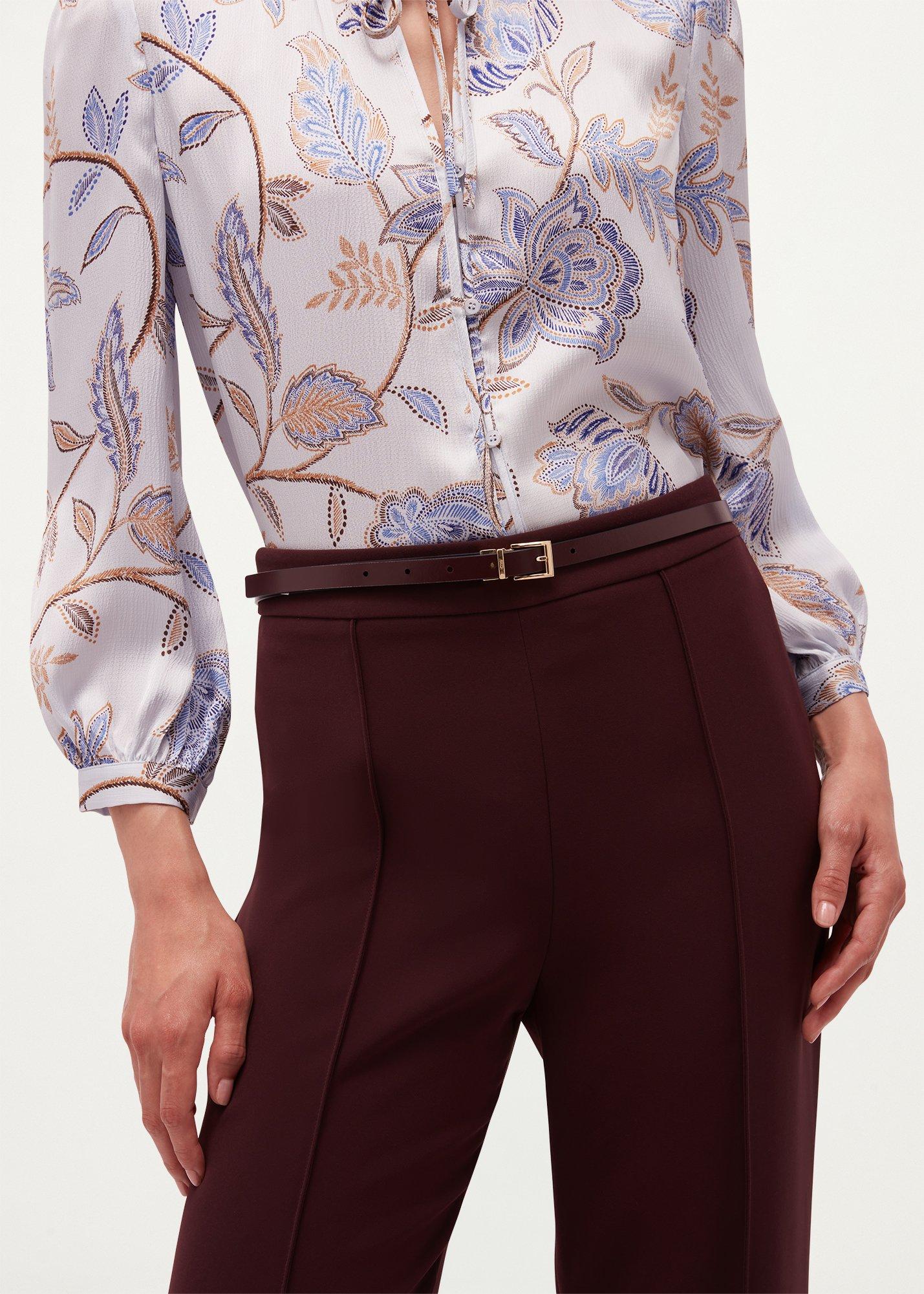 Pauline Skinny Leather Belt, Fig Purple Navy, hi-res
