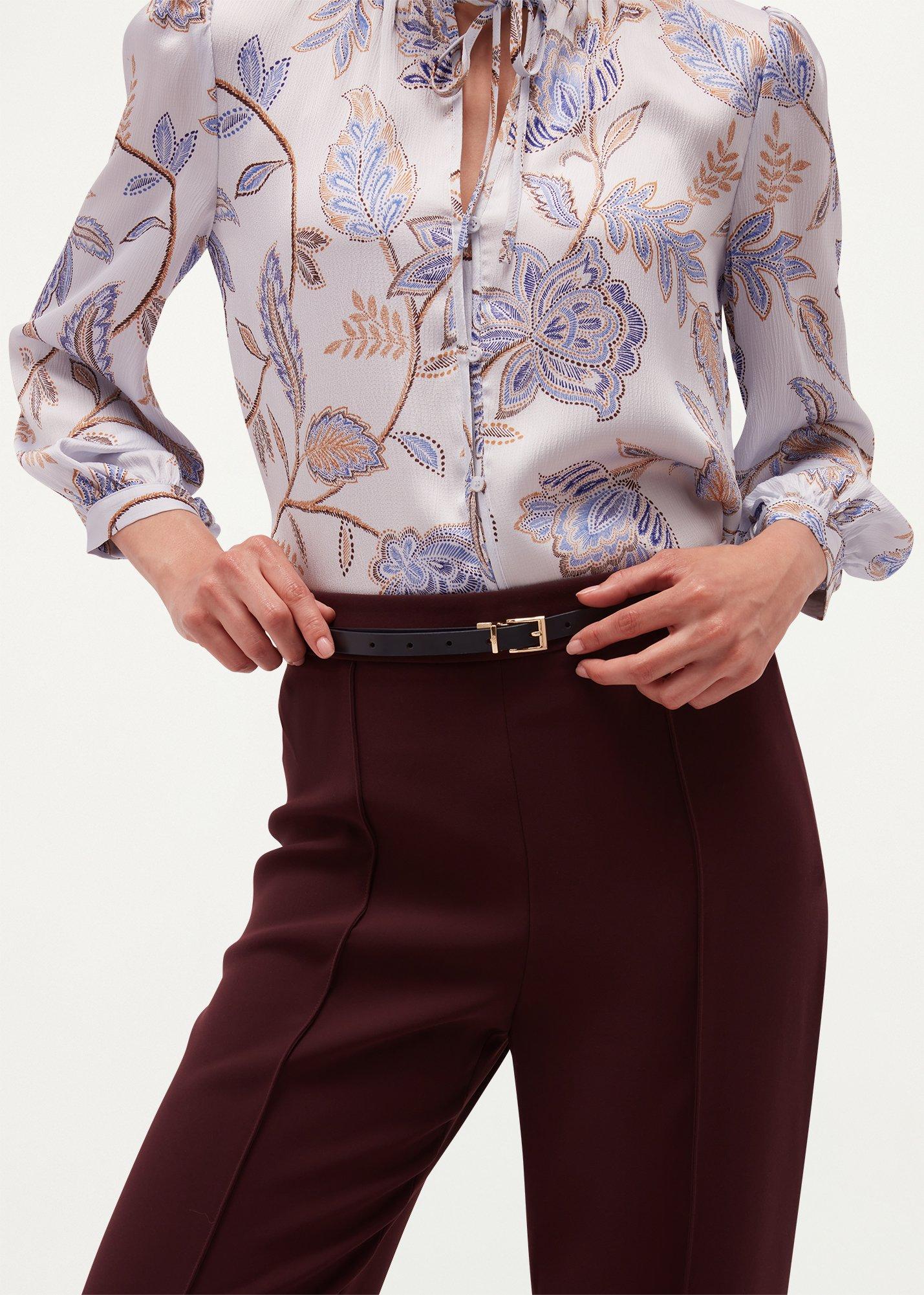 Pauline Skinny Leather Belt, Fig Purple Navy, hi-res