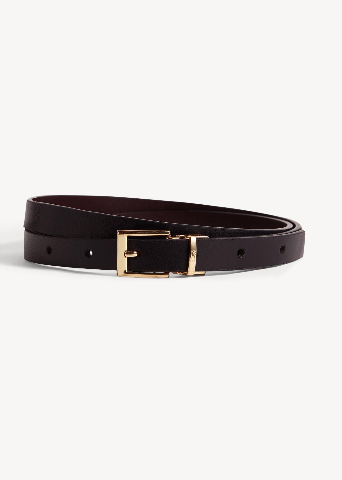 Pauline Skinny Leather Belt, Fig Purple Navy, hi-res