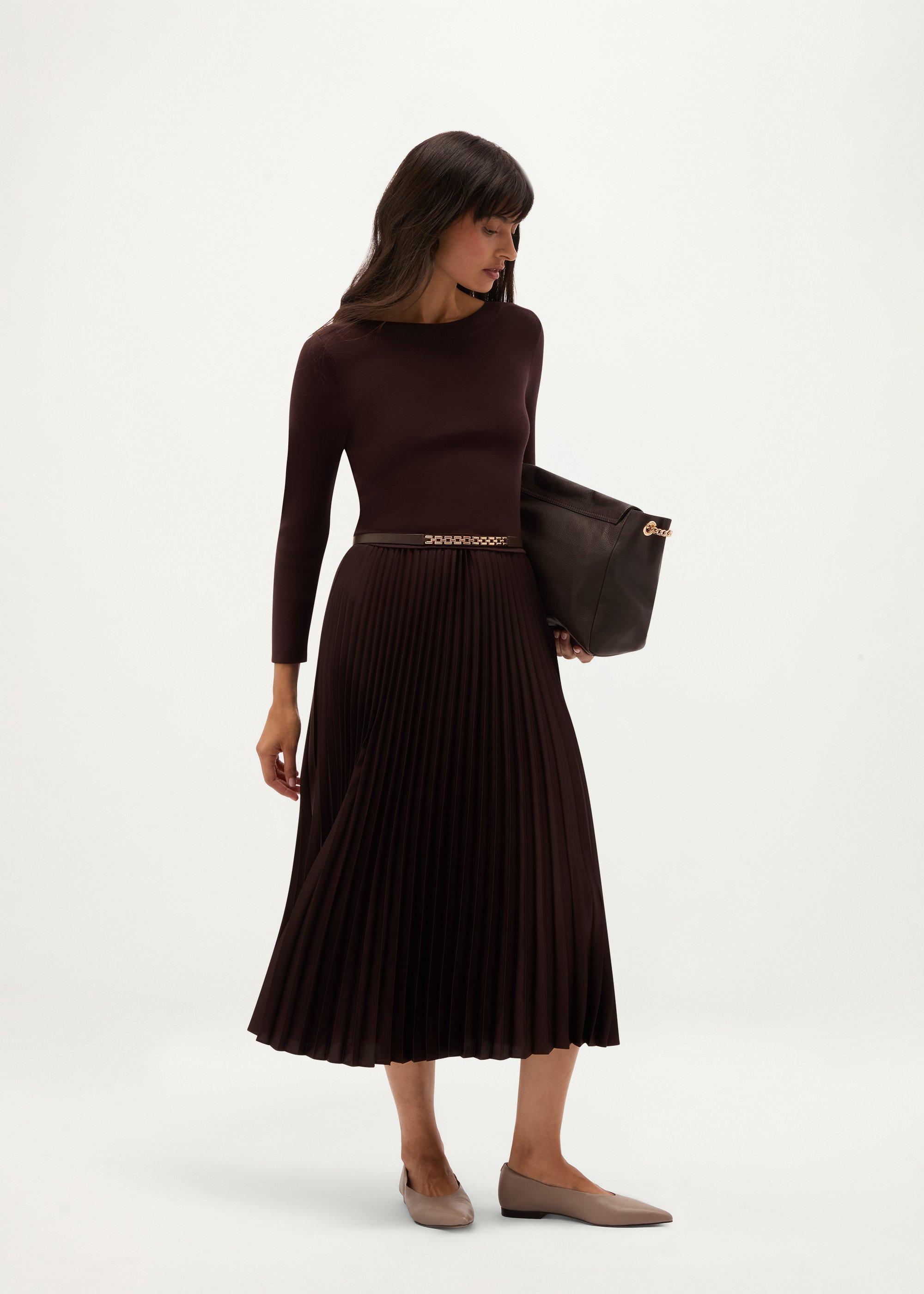 Florentina Leather Belt, Alder Brown, hi-res