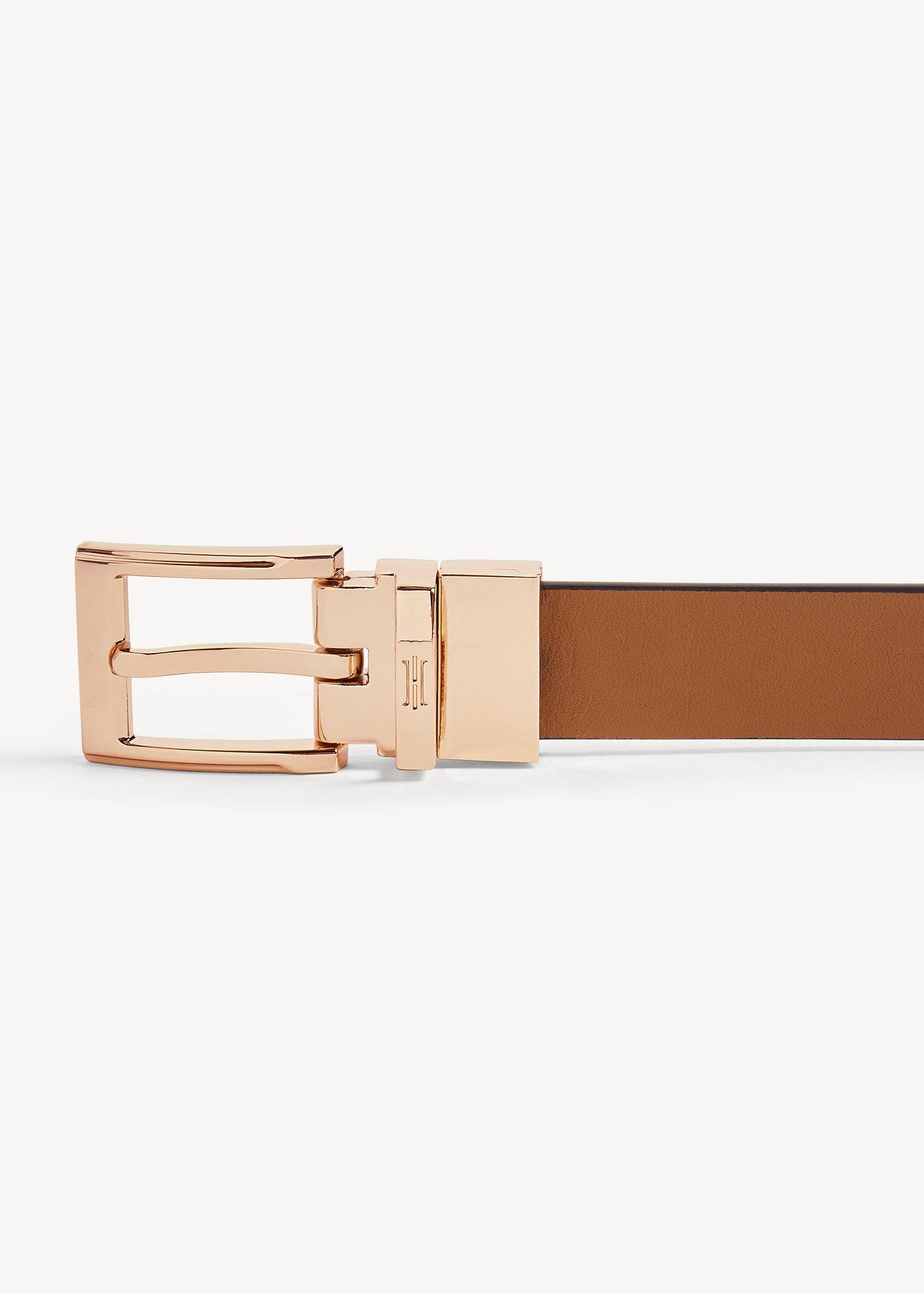 Pauline Leather Reversible Belt, Tan Black, hi-res