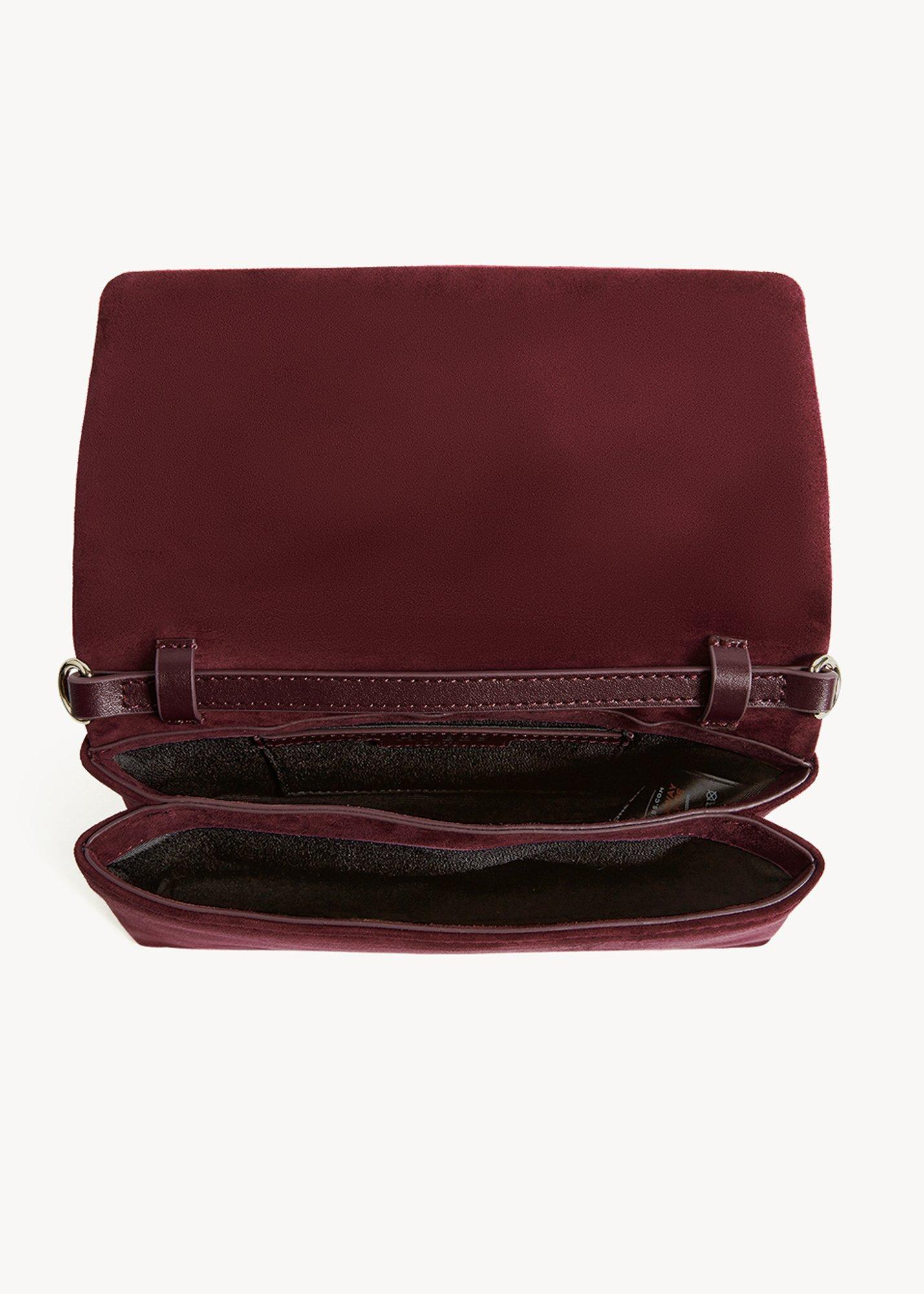Jas Suede Clutch, Warm Plum, hi-res