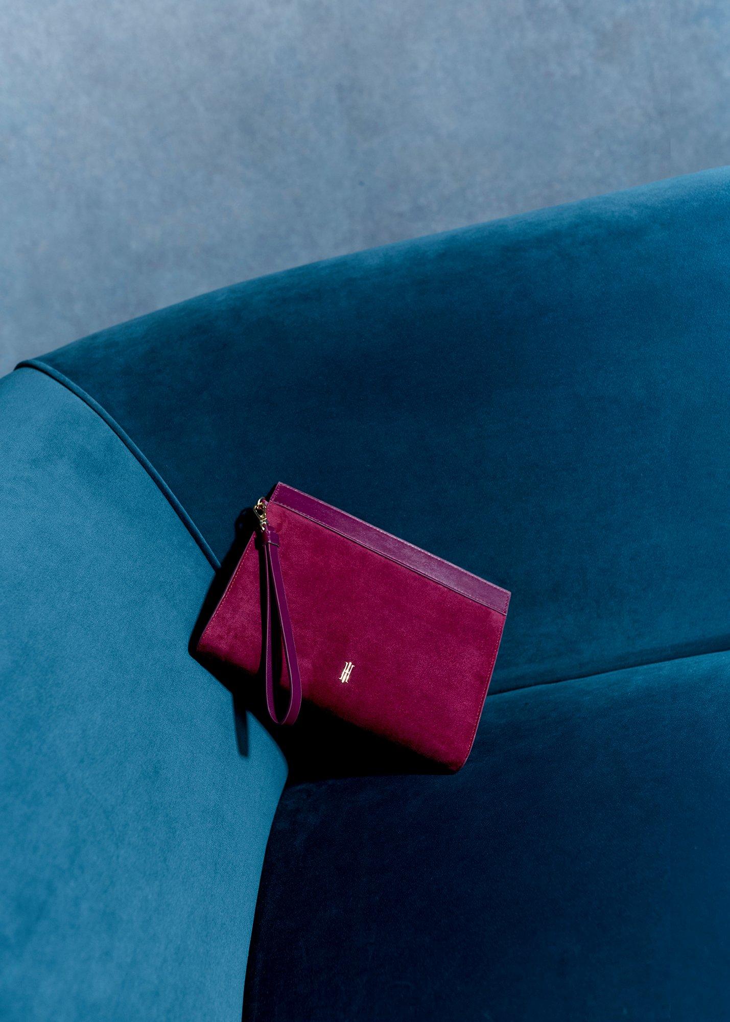 Catherine Suede Wristlet