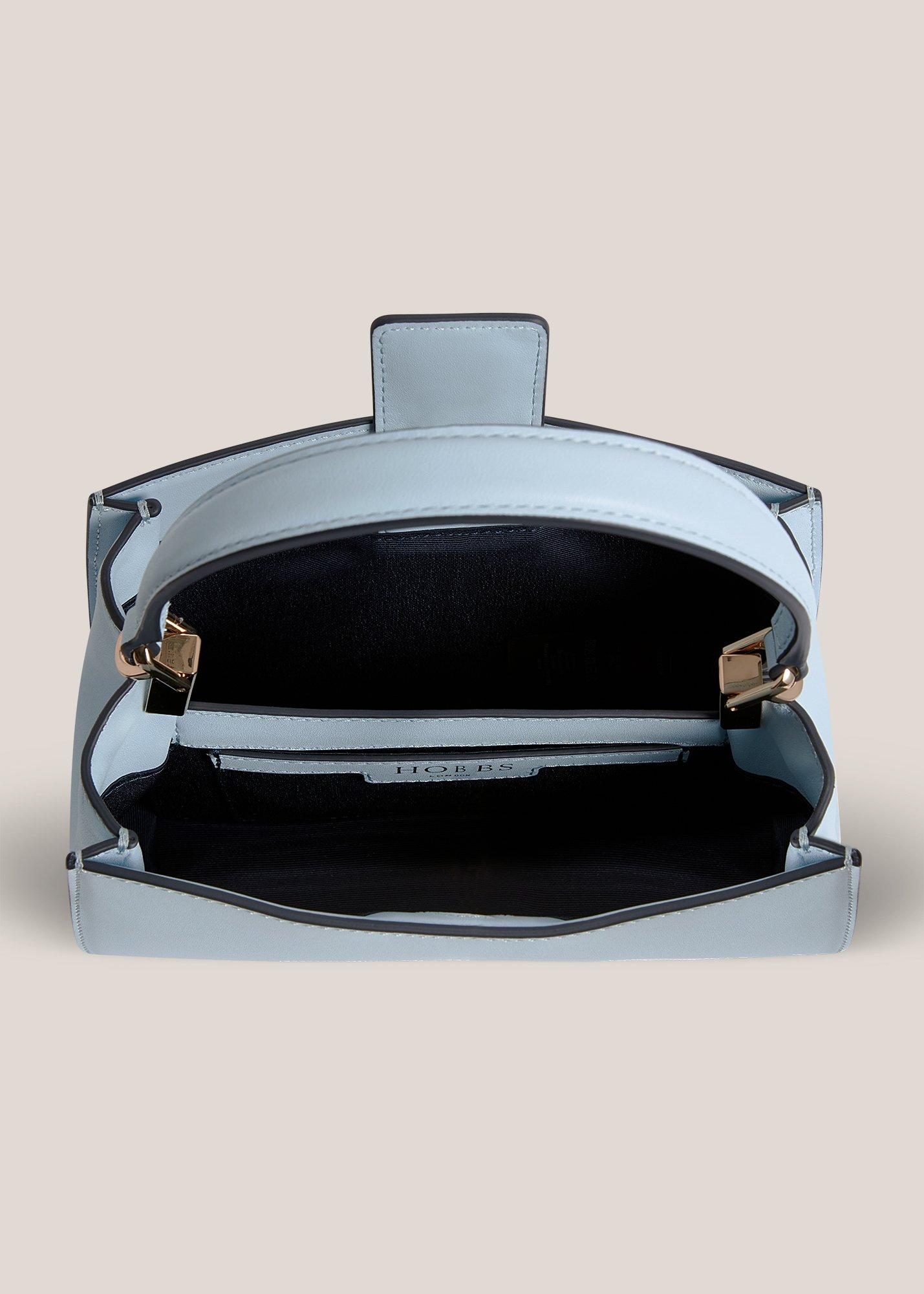 Ophelia Leather Crossbody Bag, Pale Blue, hi-res