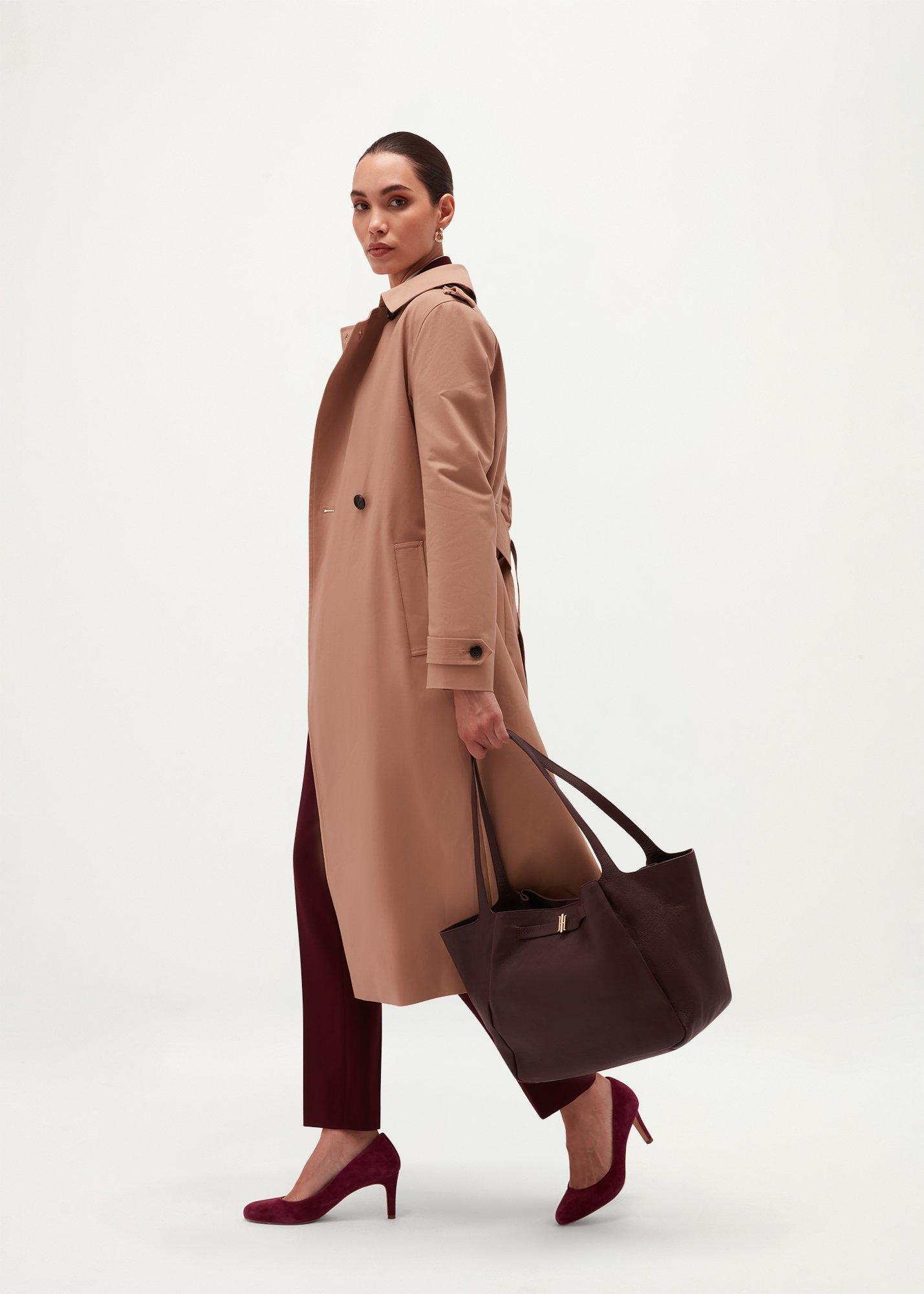 Myla Leather Tote, Fig Purple, hi-res