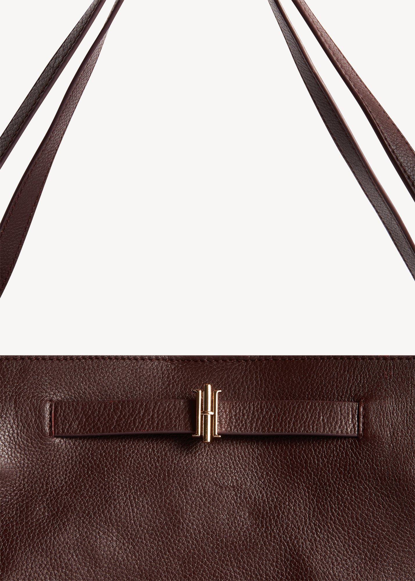 Myla Leather Tote, Fig Purple, hi-res