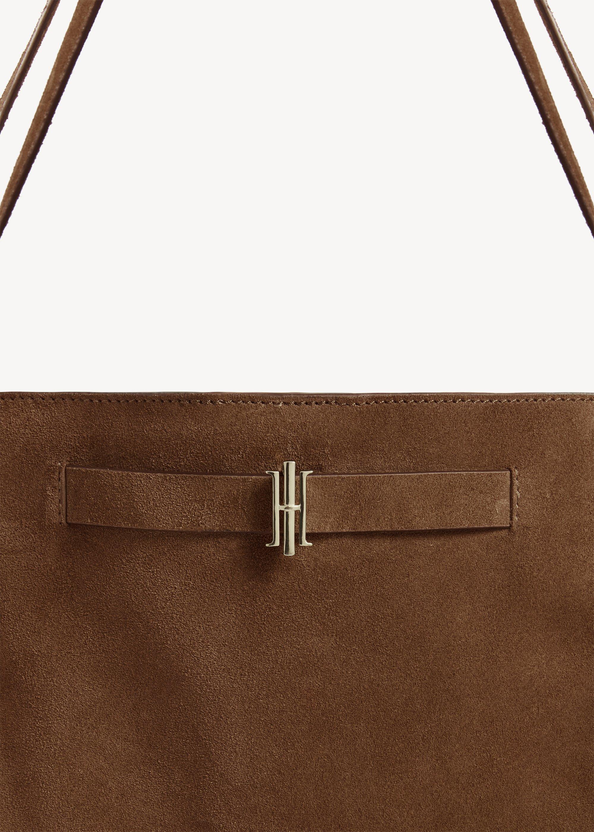 Myla Suede Tote, Olive, hi-res