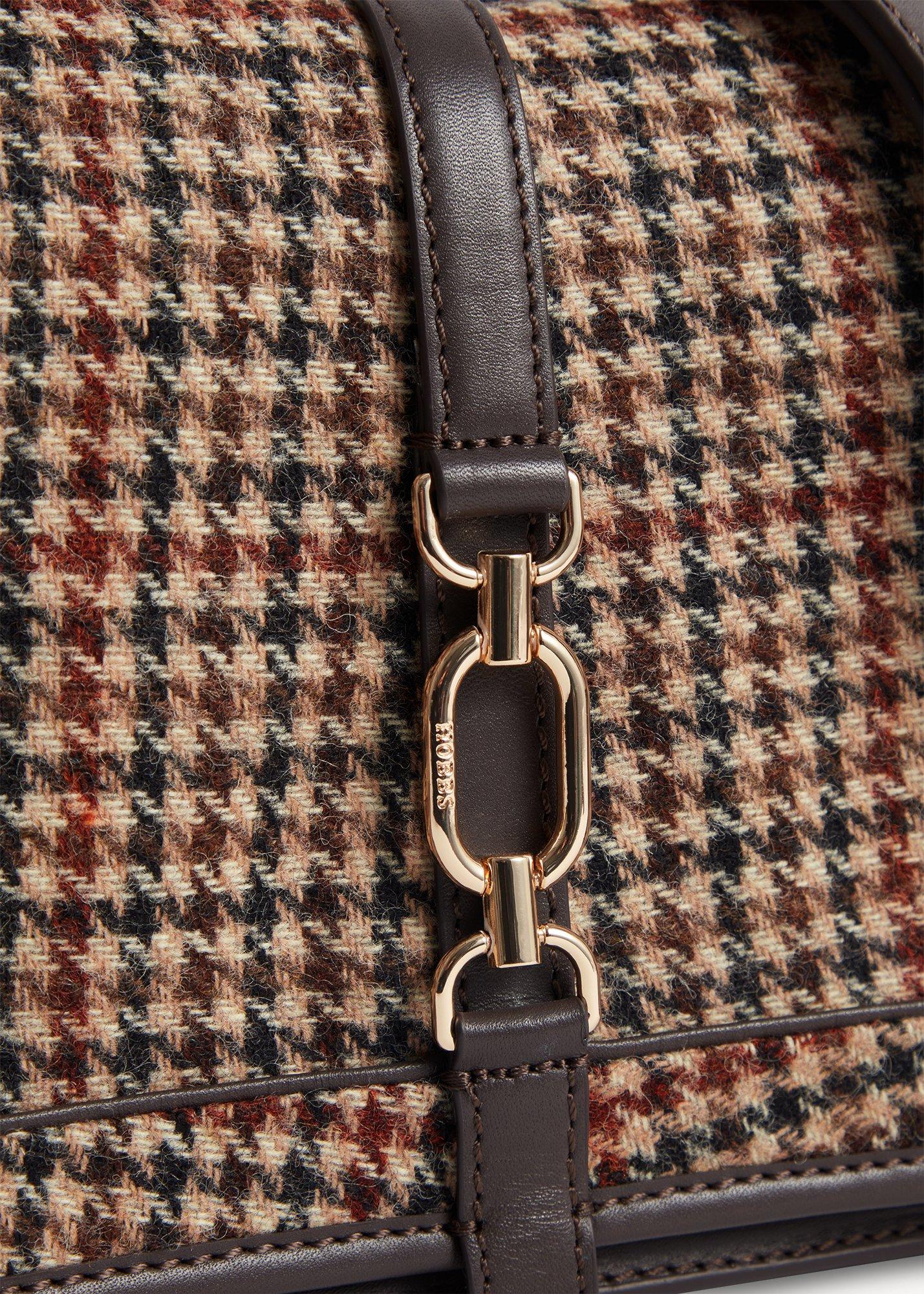 Wren Wool and Leather Crossbody Bag, Brown Multi, hi-res