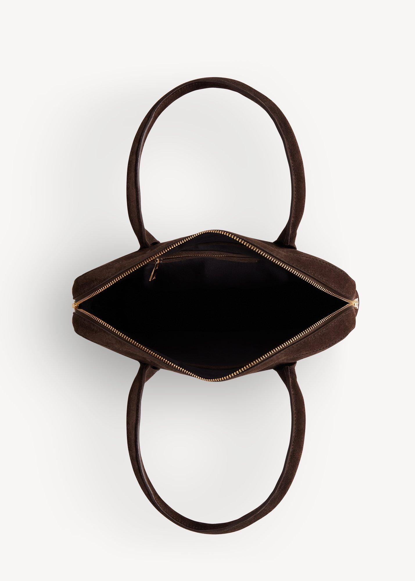 Florence Suede Shoulder Bag, Alder Brown, hi-res