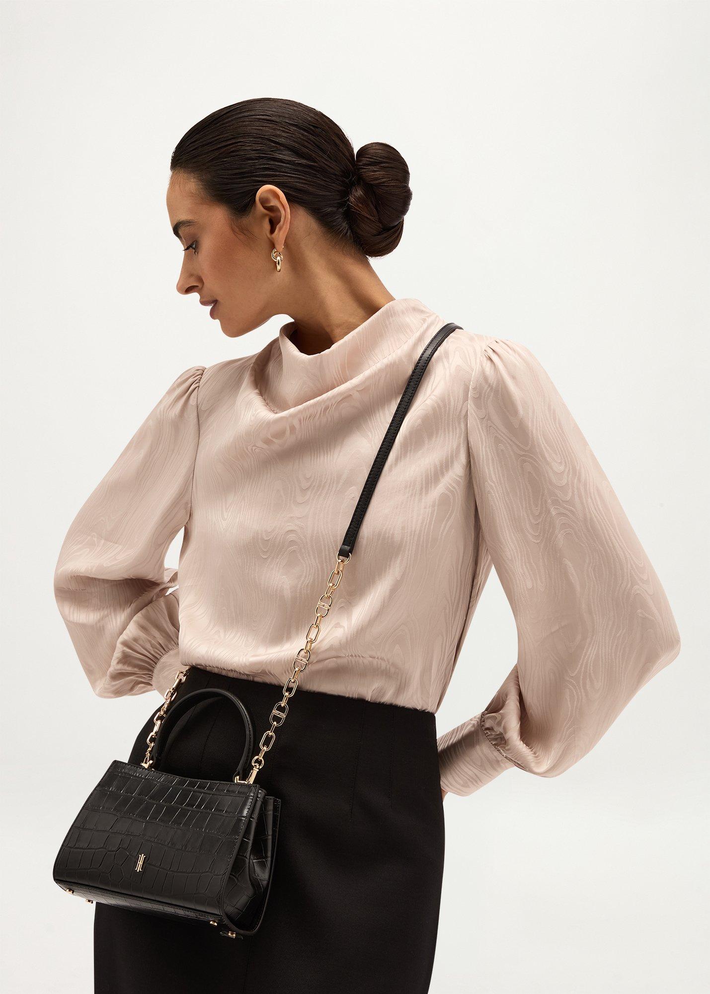 Ophelia Leather Bag, Black, hi-res