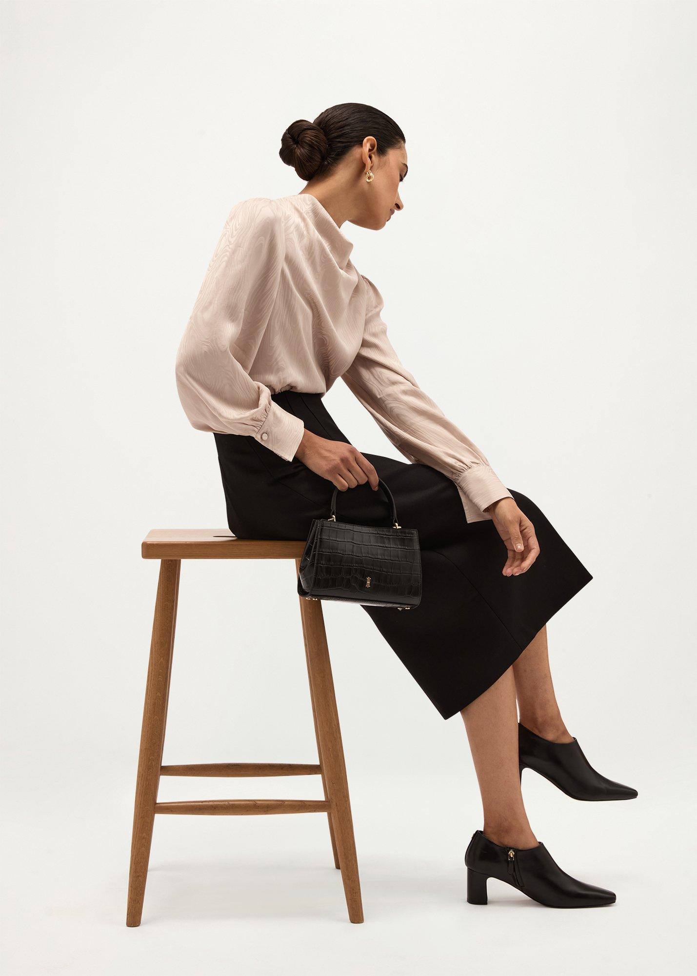 Ophelia Leather Bag, Black, hi-res