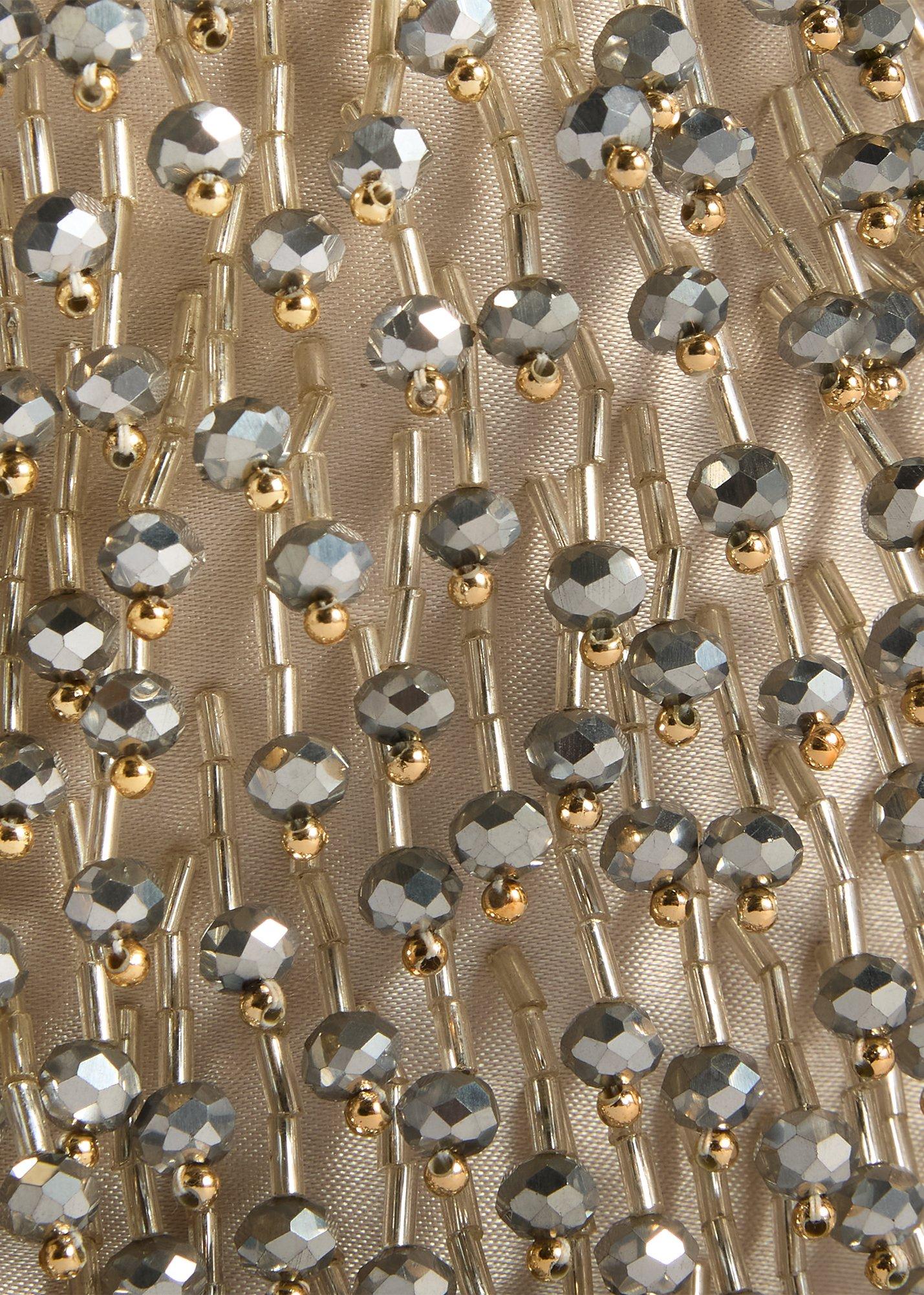 Juliette Beaded Bag, Warm Platinum, hi-res