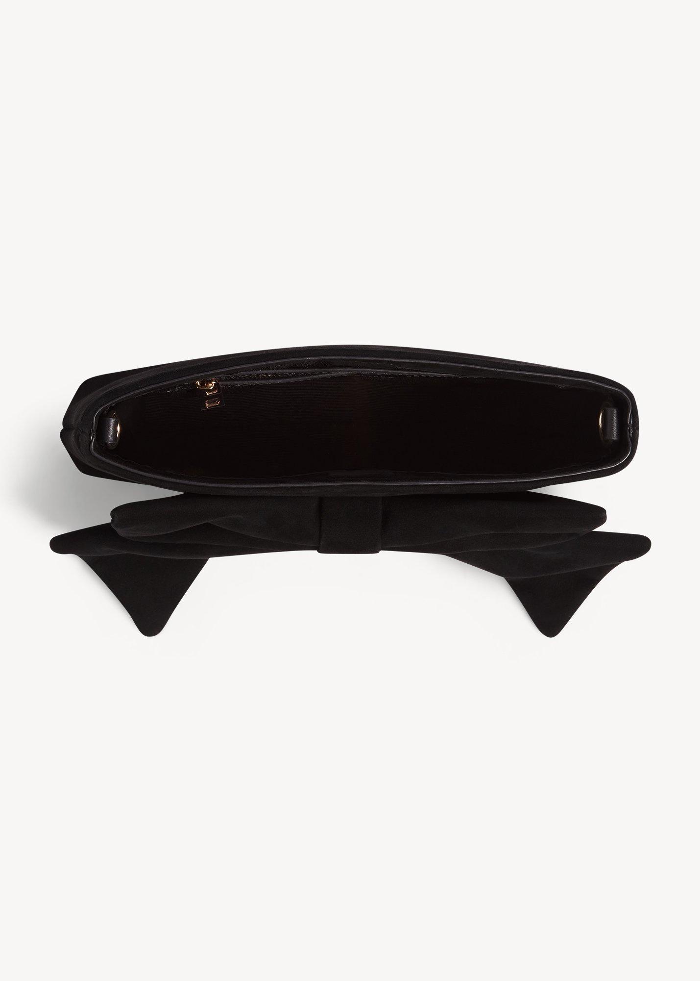 Maisey Bow Clutch, Black, hi-res