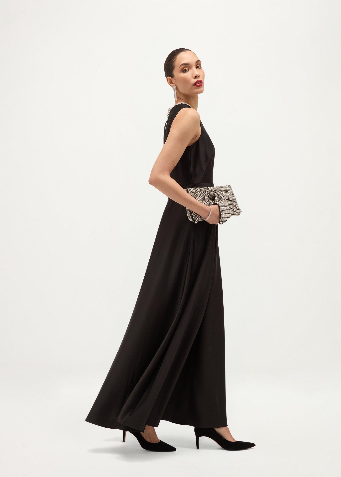 Maisey Bow Clutch, Silver, hi-res