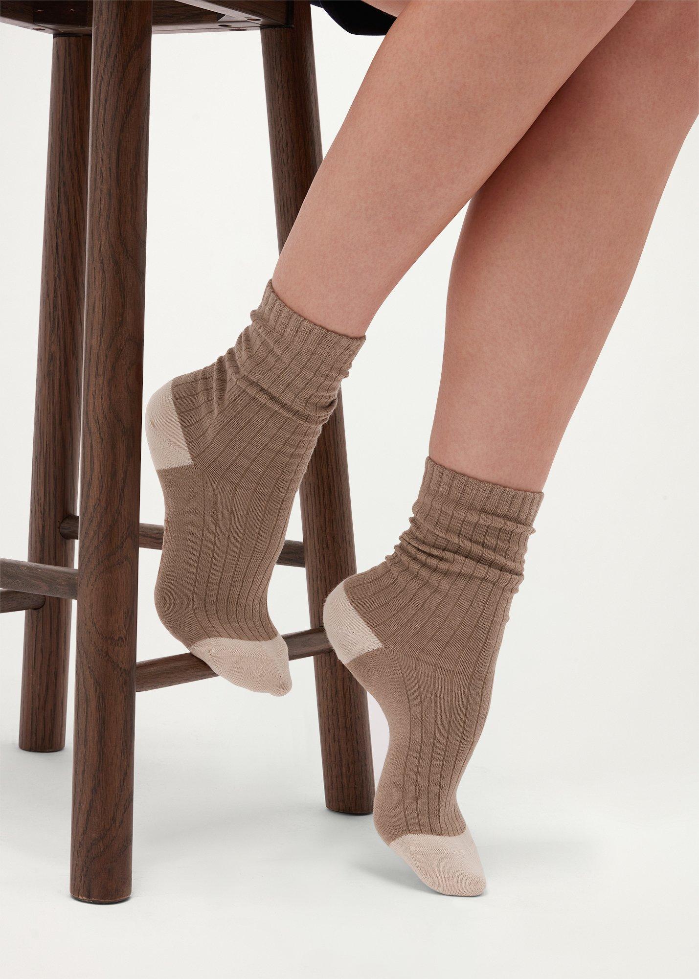 Ribbed Single Socks, Neutral, hi-res