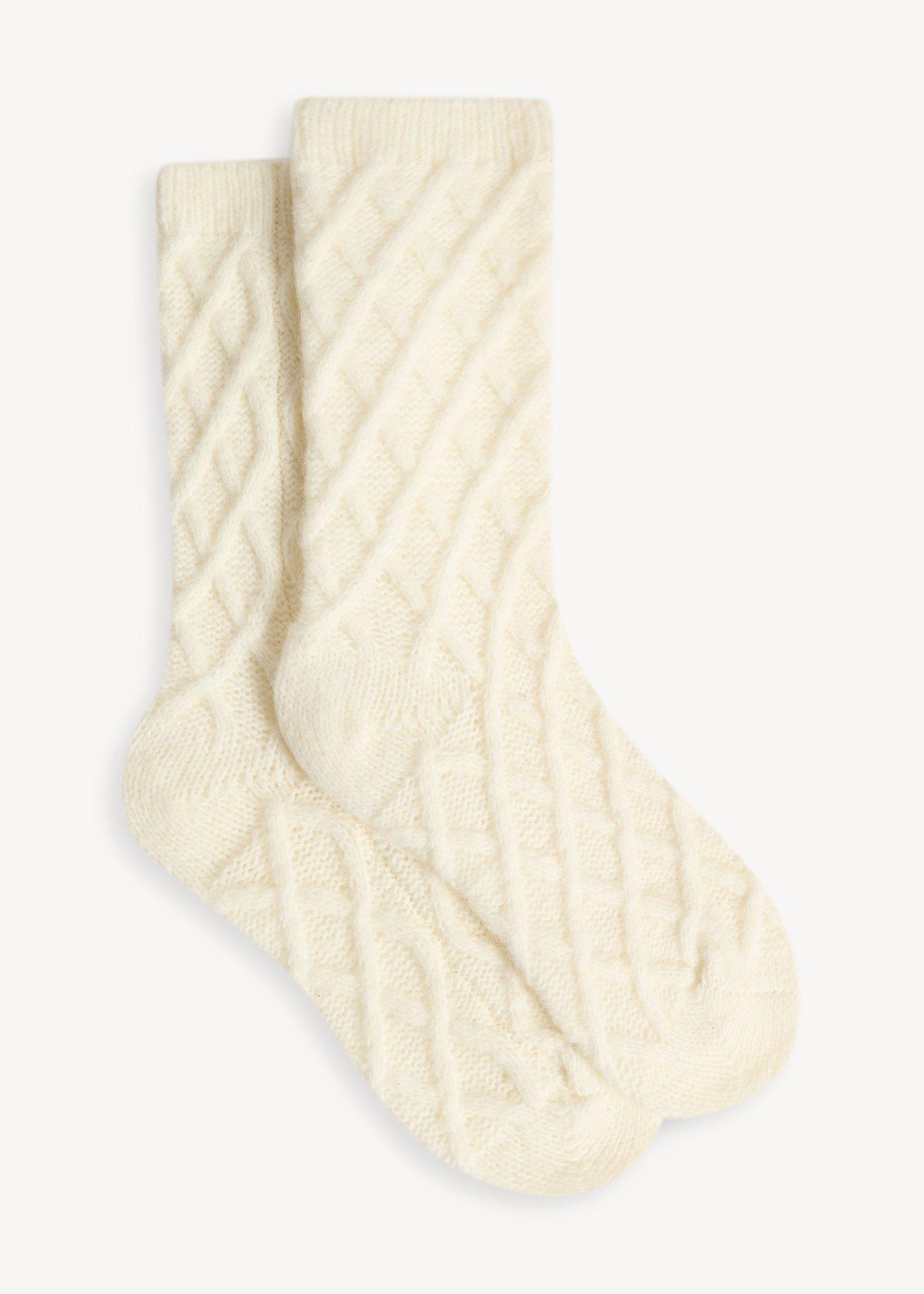 Cable Knit Cosy Socks