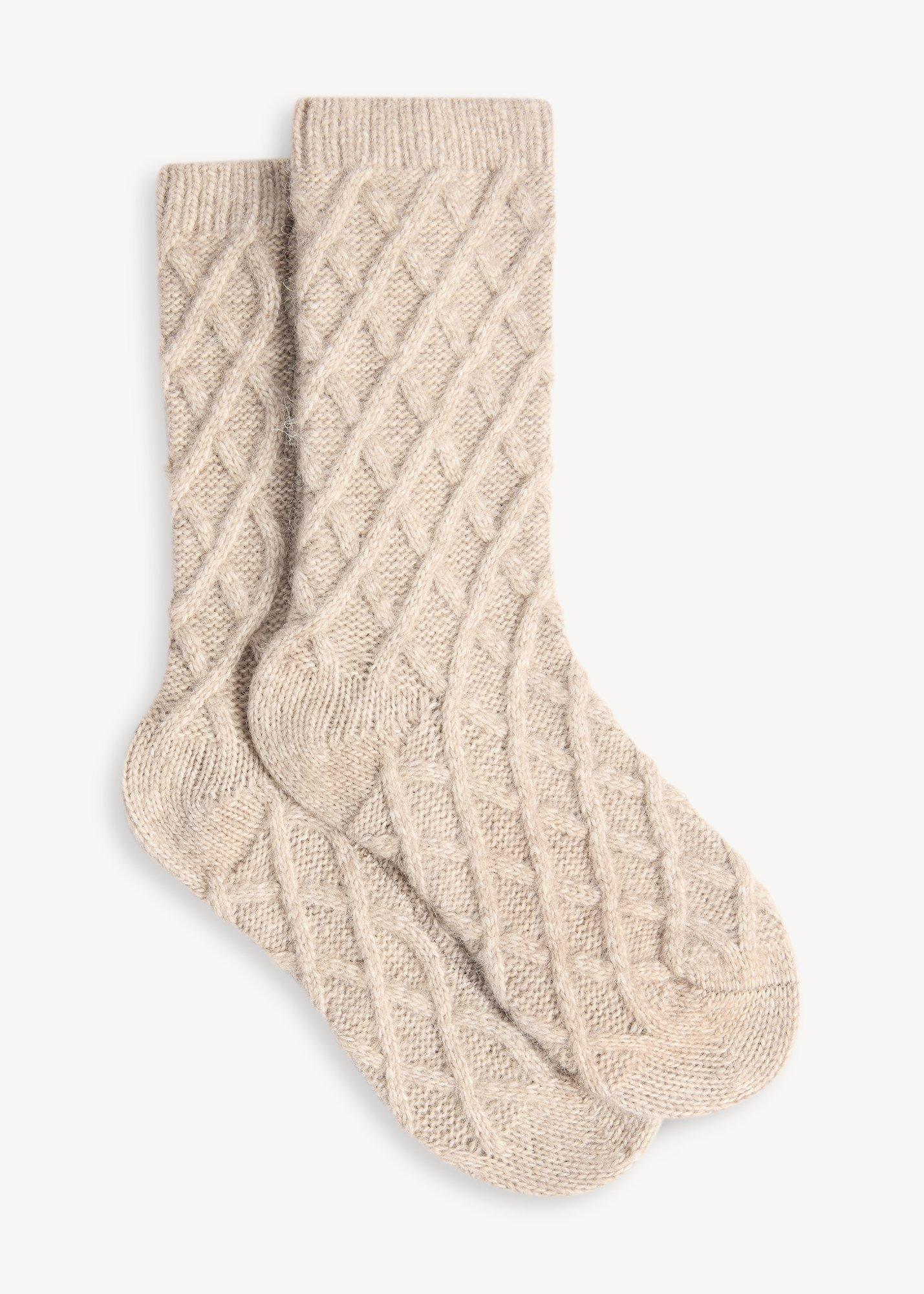 Cable Knit Cosy Socks