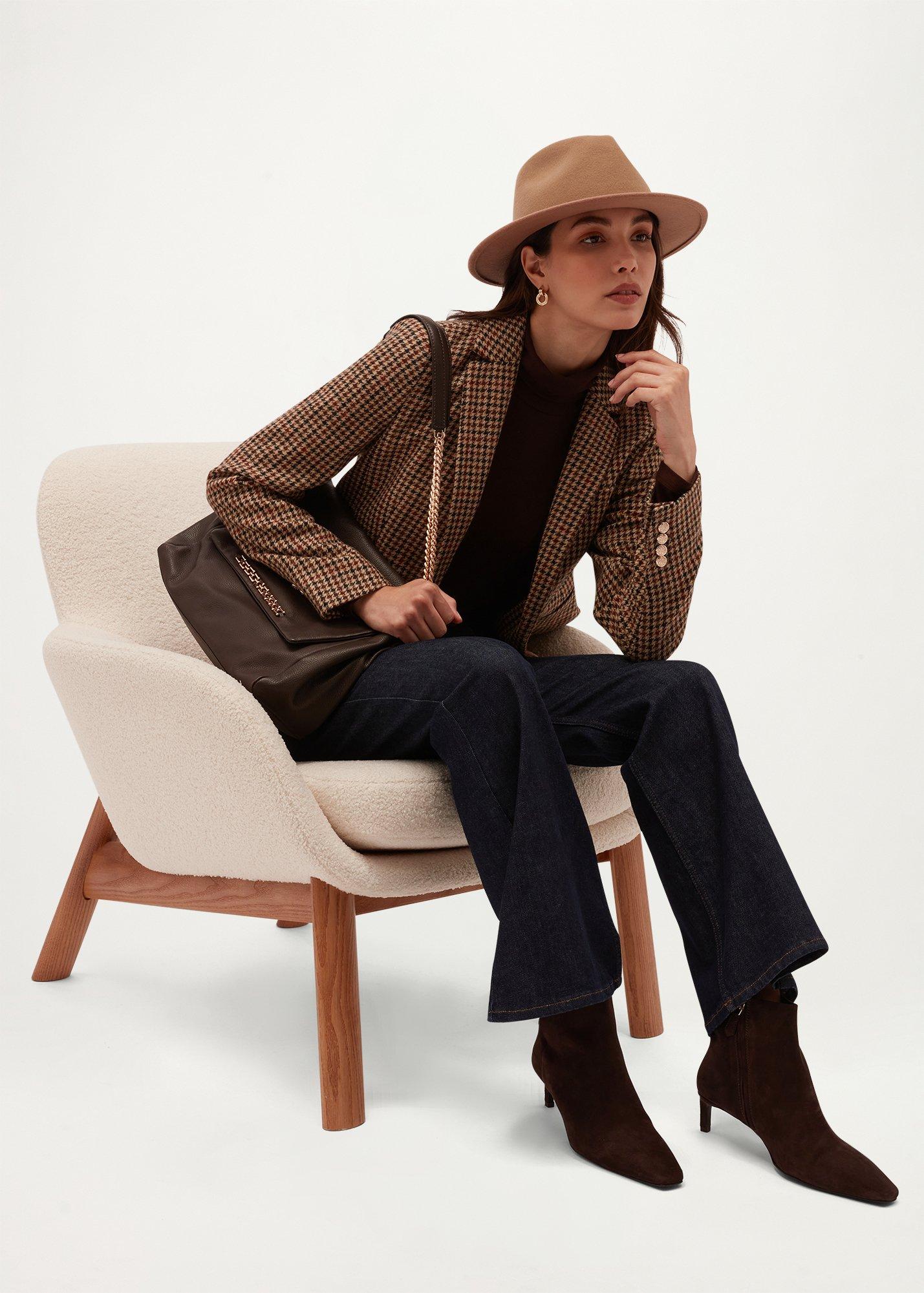 Judith Fedora Hat, Dark Camel, hi-res