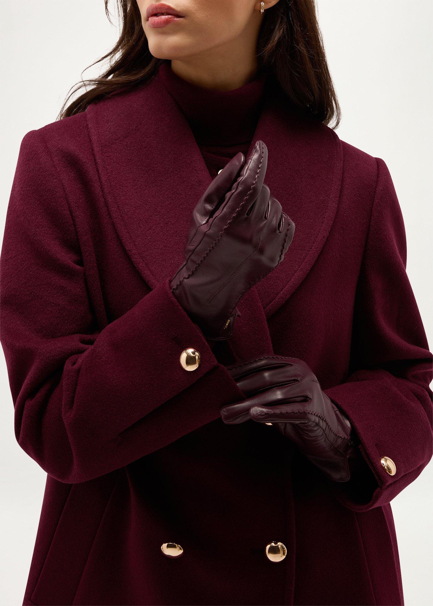 Belle Leather Gloves, Fig Purple, hi-res