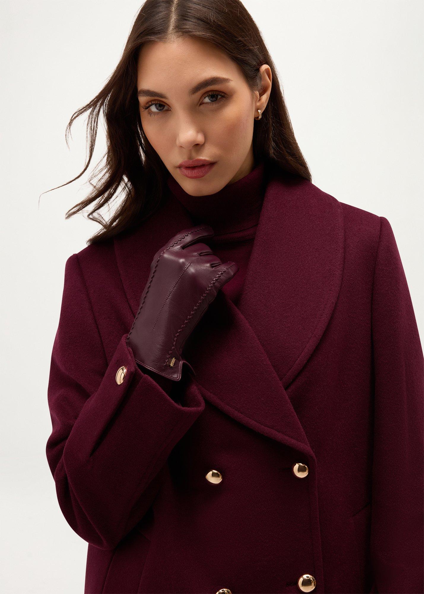 Belle Leather Gloves, Fig Purple, hi-res