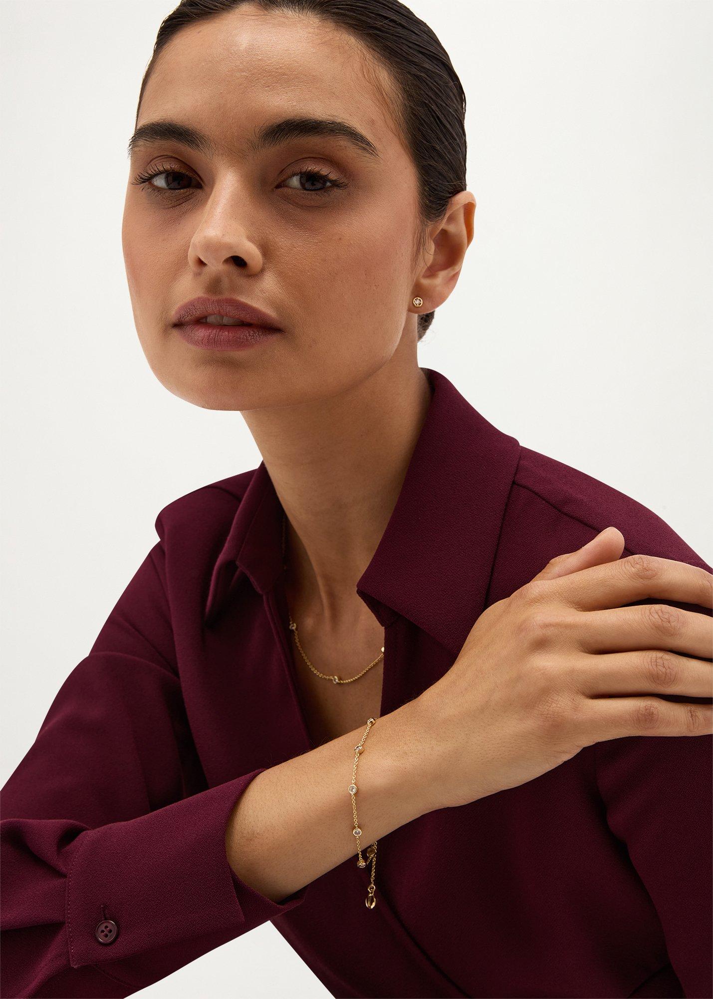 Alya Gold Plated Bracelet, Gold, hi-res