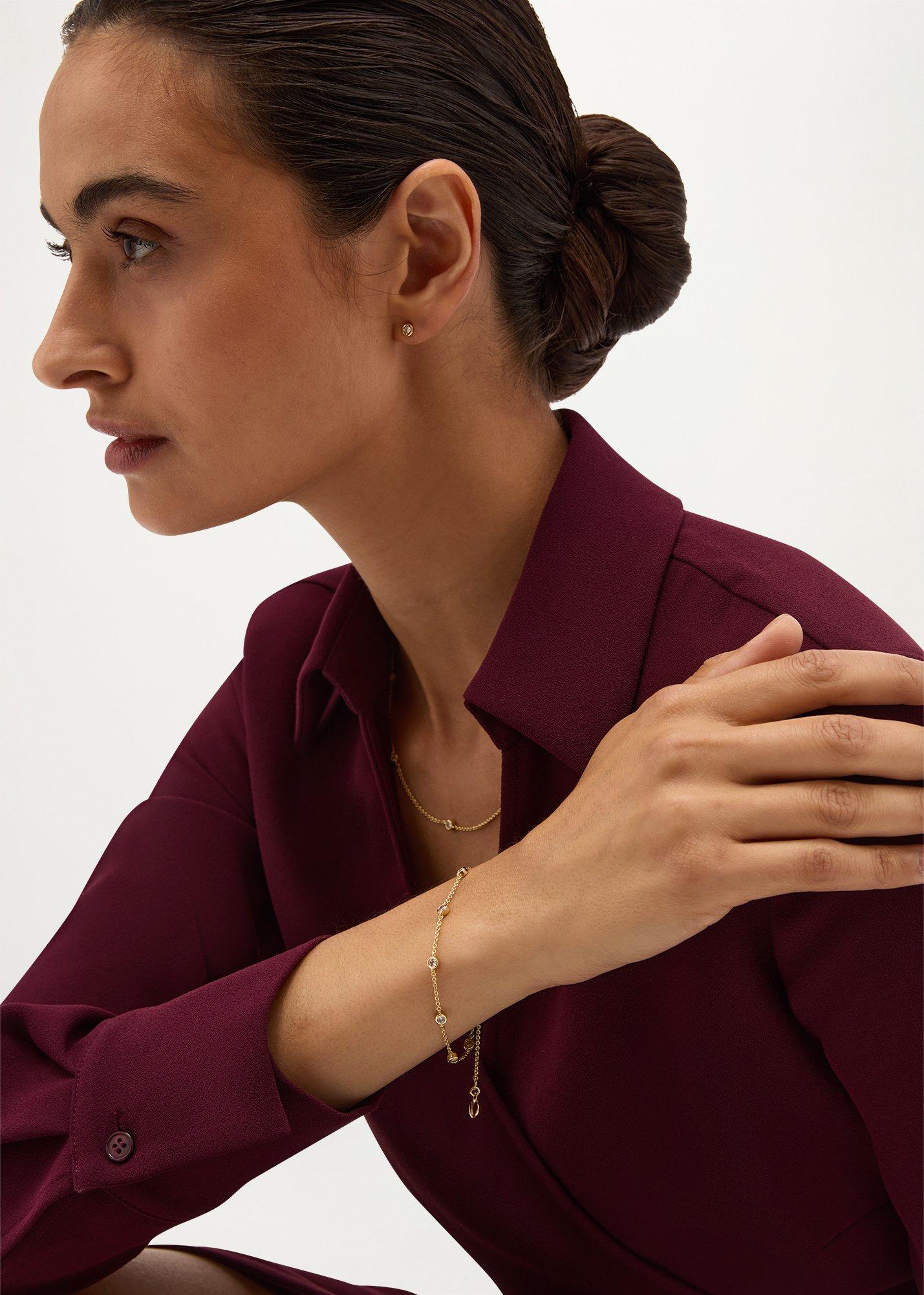 Alya Gold Plated Earrings, Gold, hi-res