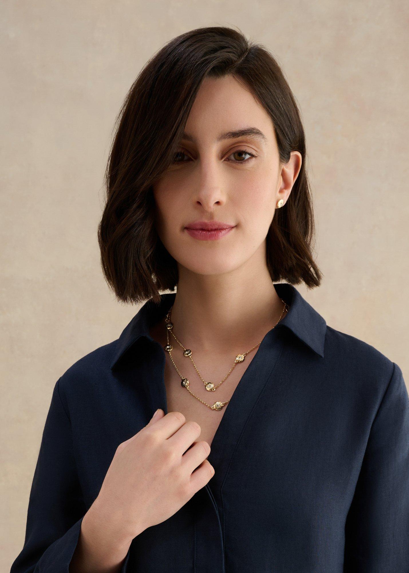 Kiara Sun Necklace, Gold, hi-res