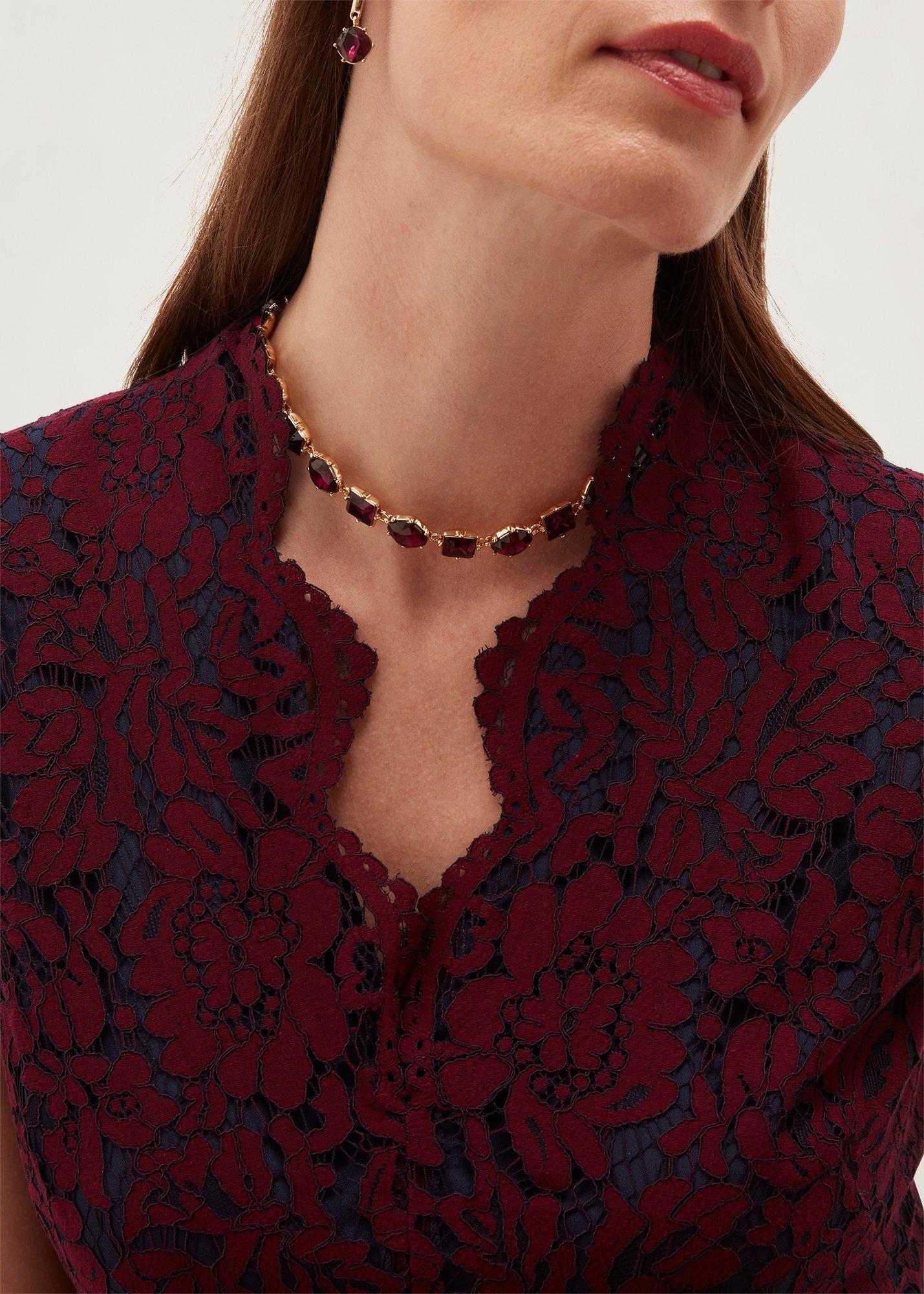 Aria Necklace, Gold Plum, hi-res