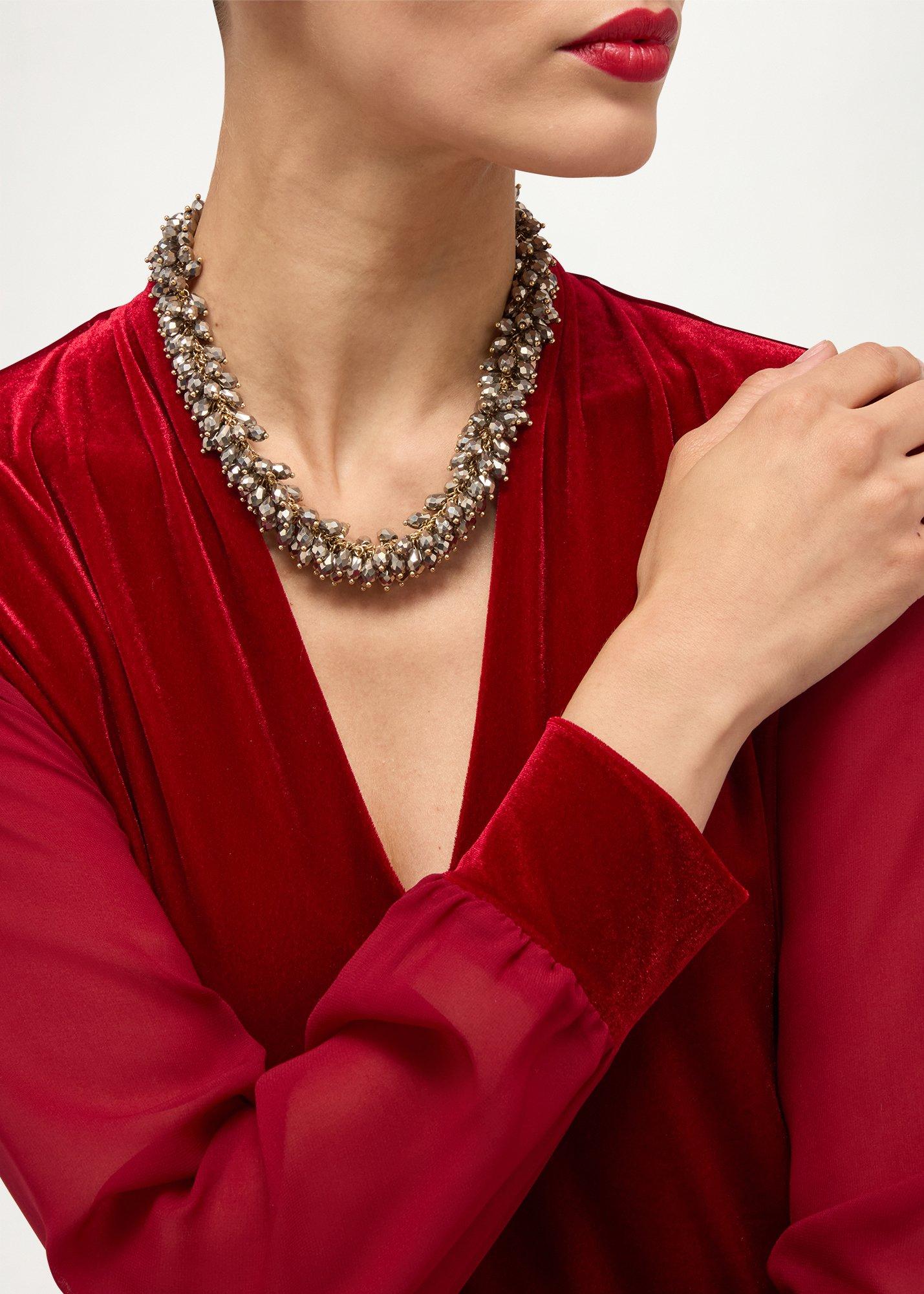 Lea Necklace, Charcoal Gold, hi-res