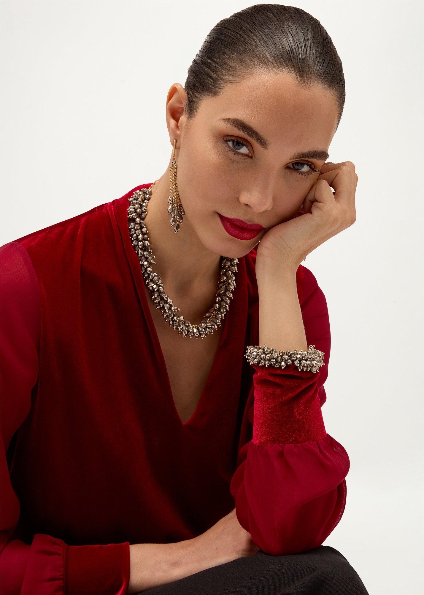 Lea Necklace, Charcoal Gold, hi-res