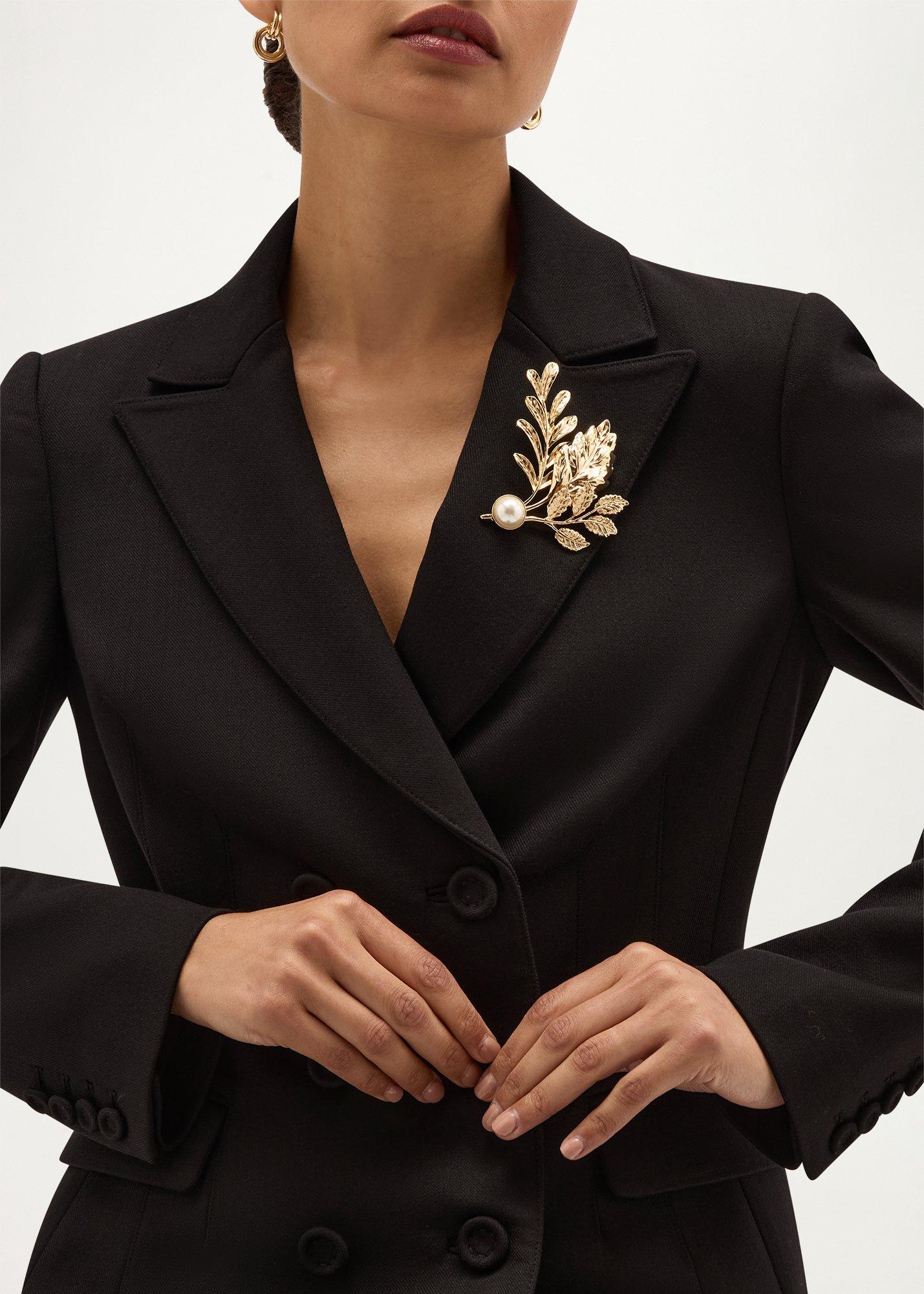 Lina Brooch, Ivory Gold, hi-res