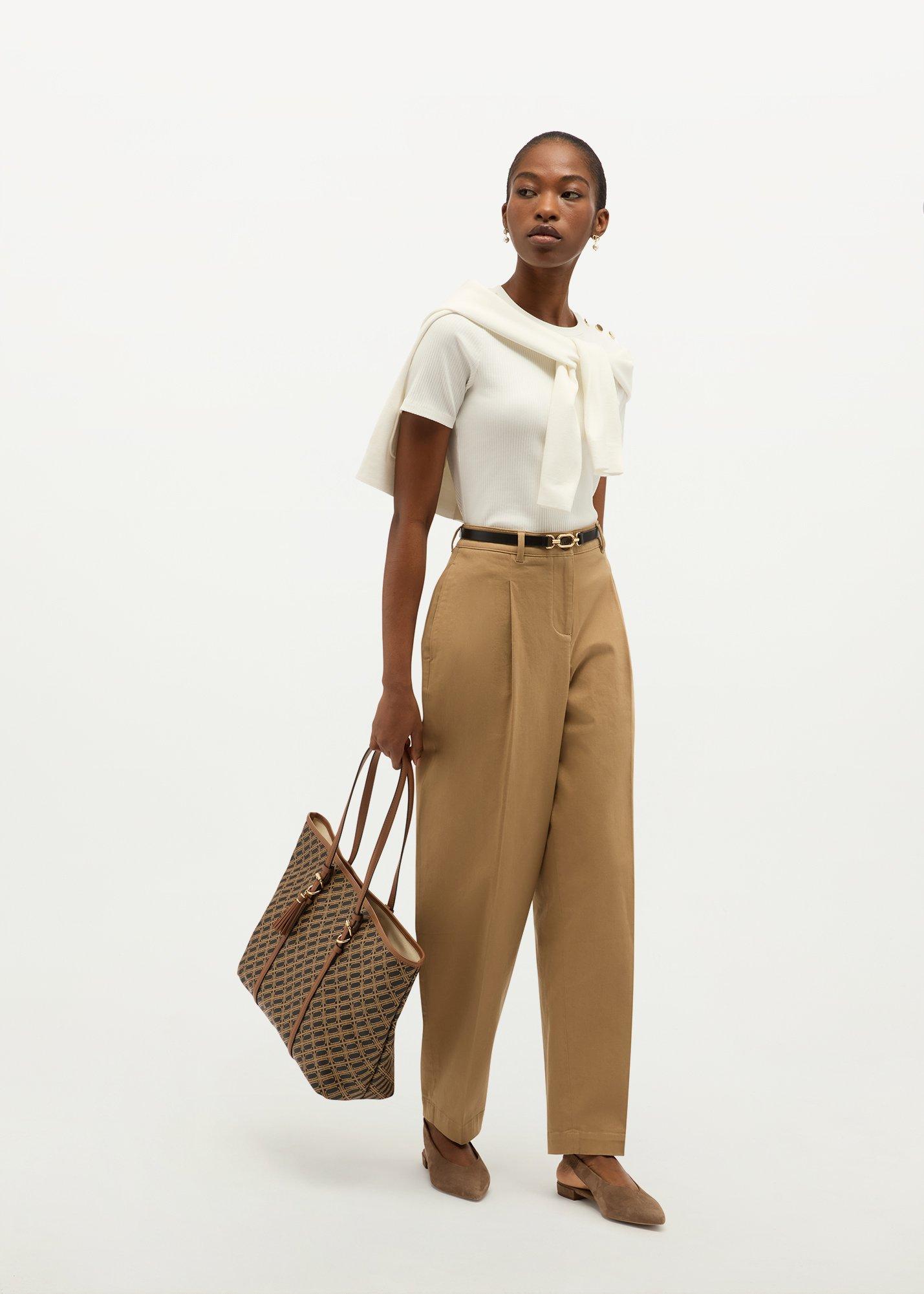 Tamsin Ribbed T-Shirt, Ivory, hi-res
