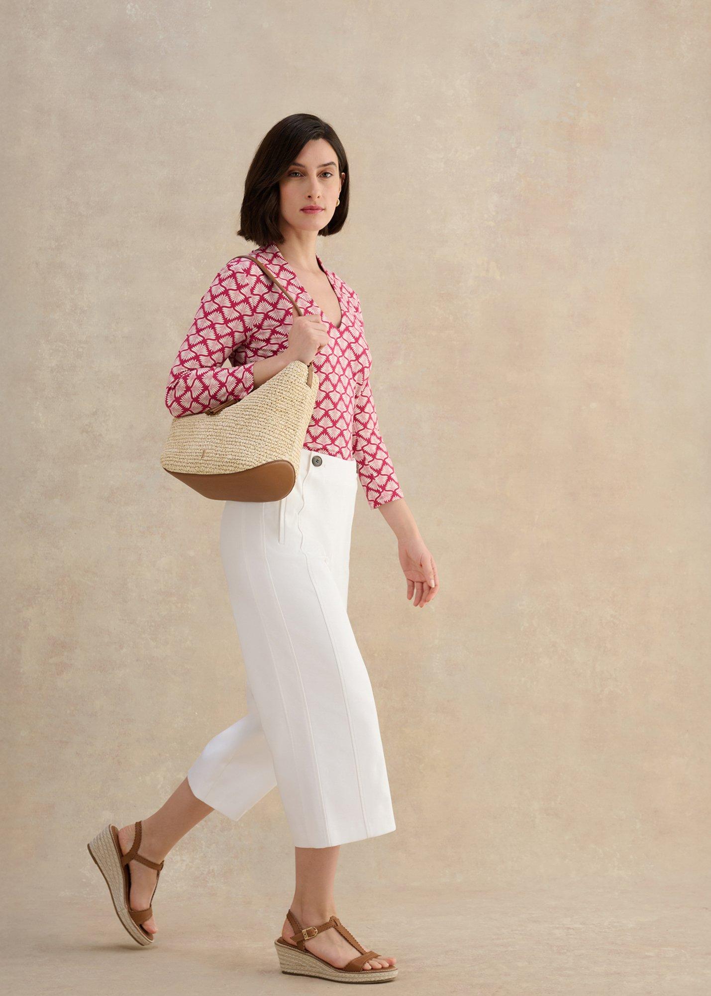 Aimee Printed Top, Pink Ivory, hi-res