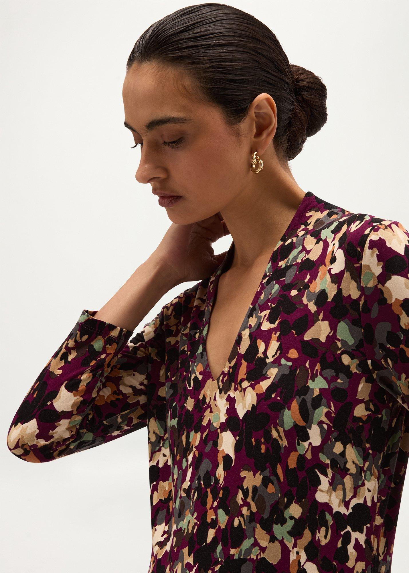 Aimee Printed Top, Purple Multi, hi-res