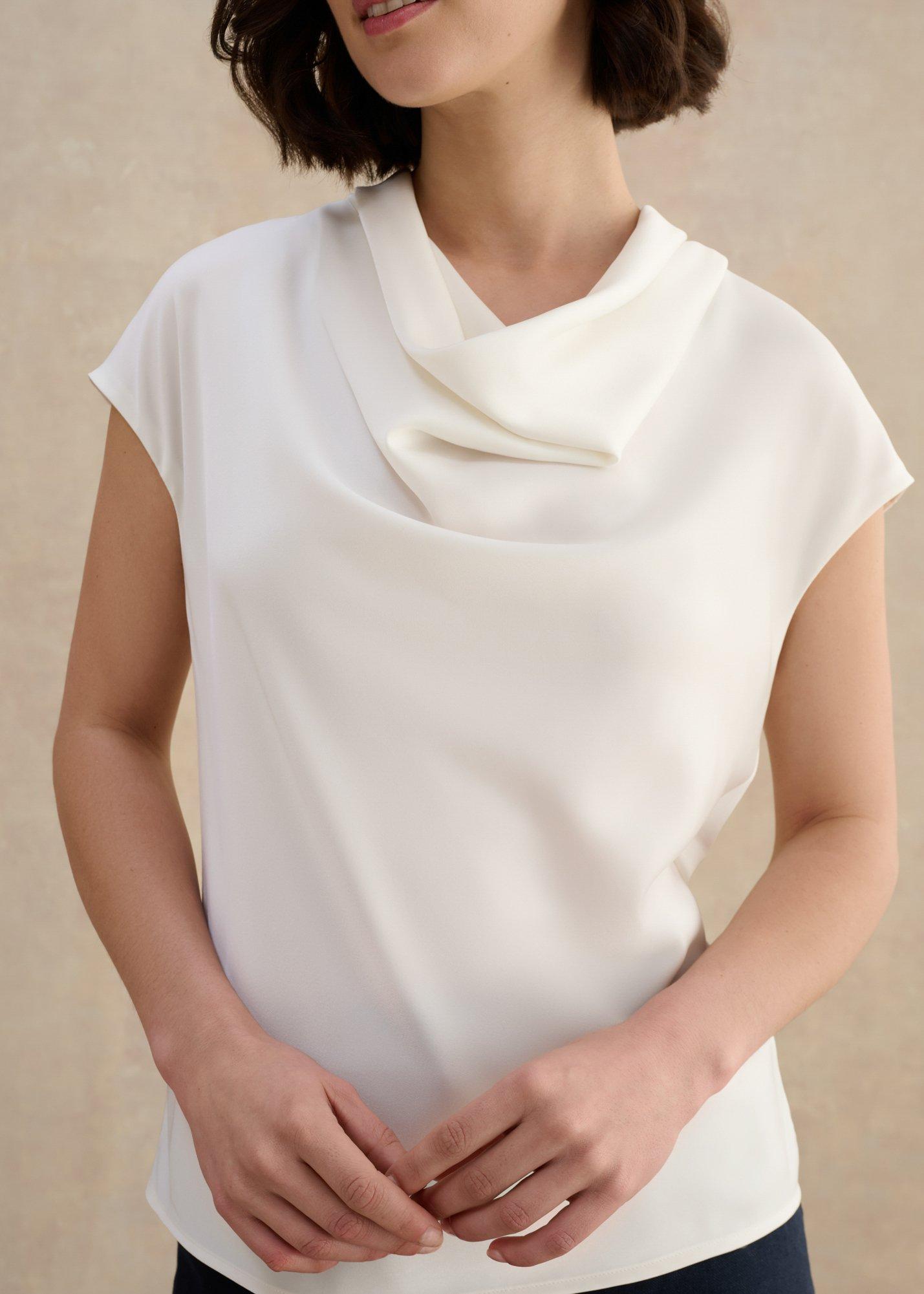 Miranda Cowl Top, Ivory, hi-res